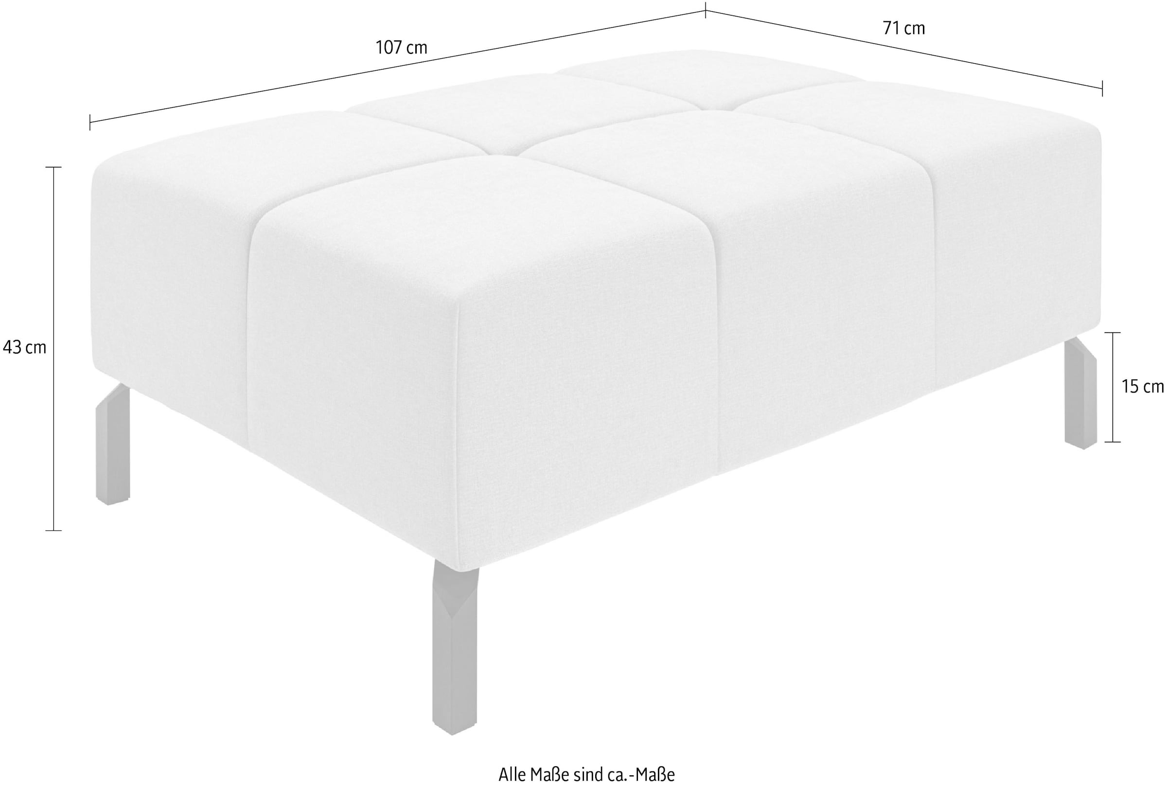 INOSIGN Hockerbank »Ancona New«, passend zum Ecksofa, auch in Easy care-Bezug + Cord