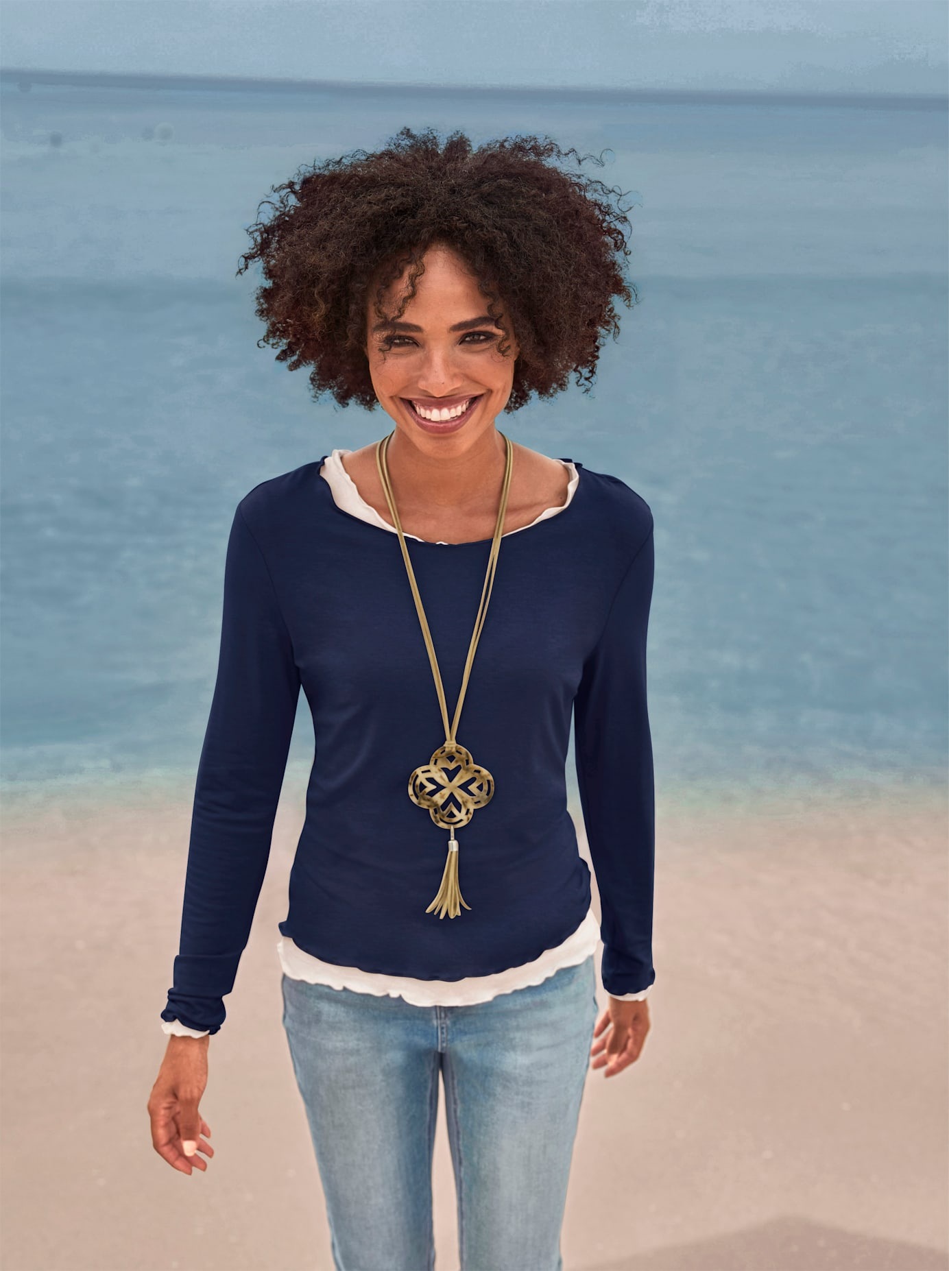 heine Langarmshirt "Doppelpack Shirts", 2 Stk. günstig online kaufen