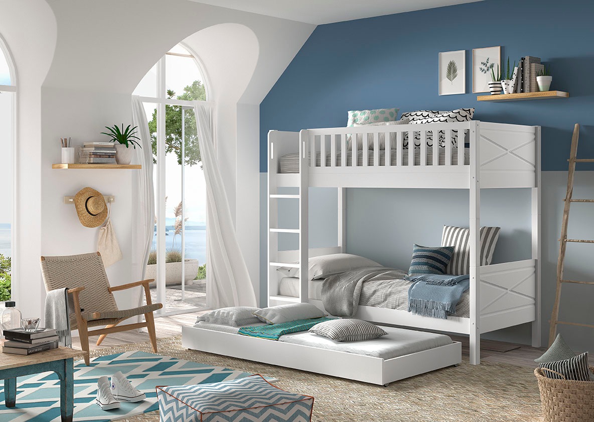 Vipack Etagenbett "Scott, Kiefer massiv, stabil gebaut, Made in Europe, Lan günstig online kaufen