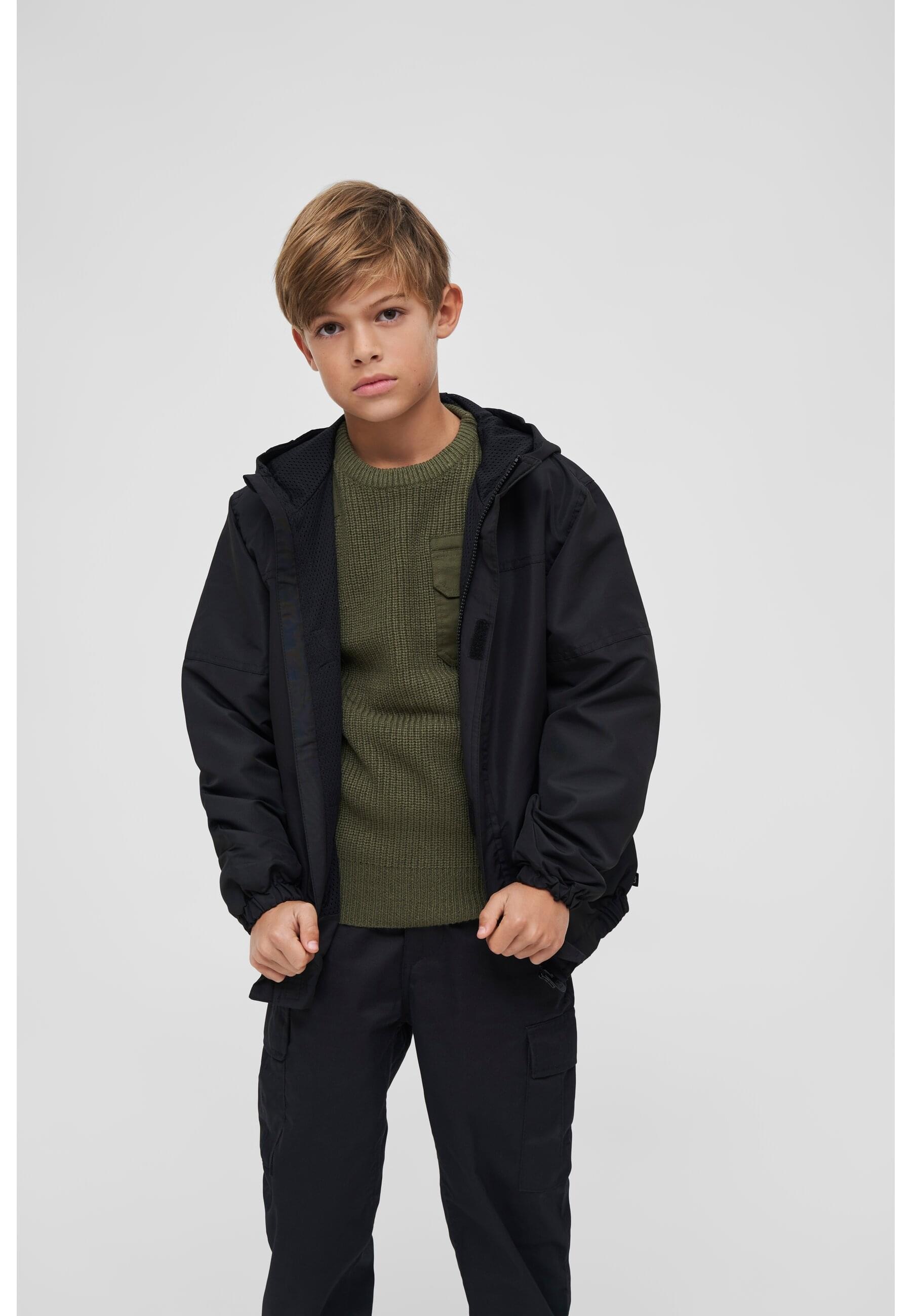 Brandit Allwetterjacke »Brandit Herren Kids Summer Windbreaker Frontzip«, (1 St.), mit Kapuze