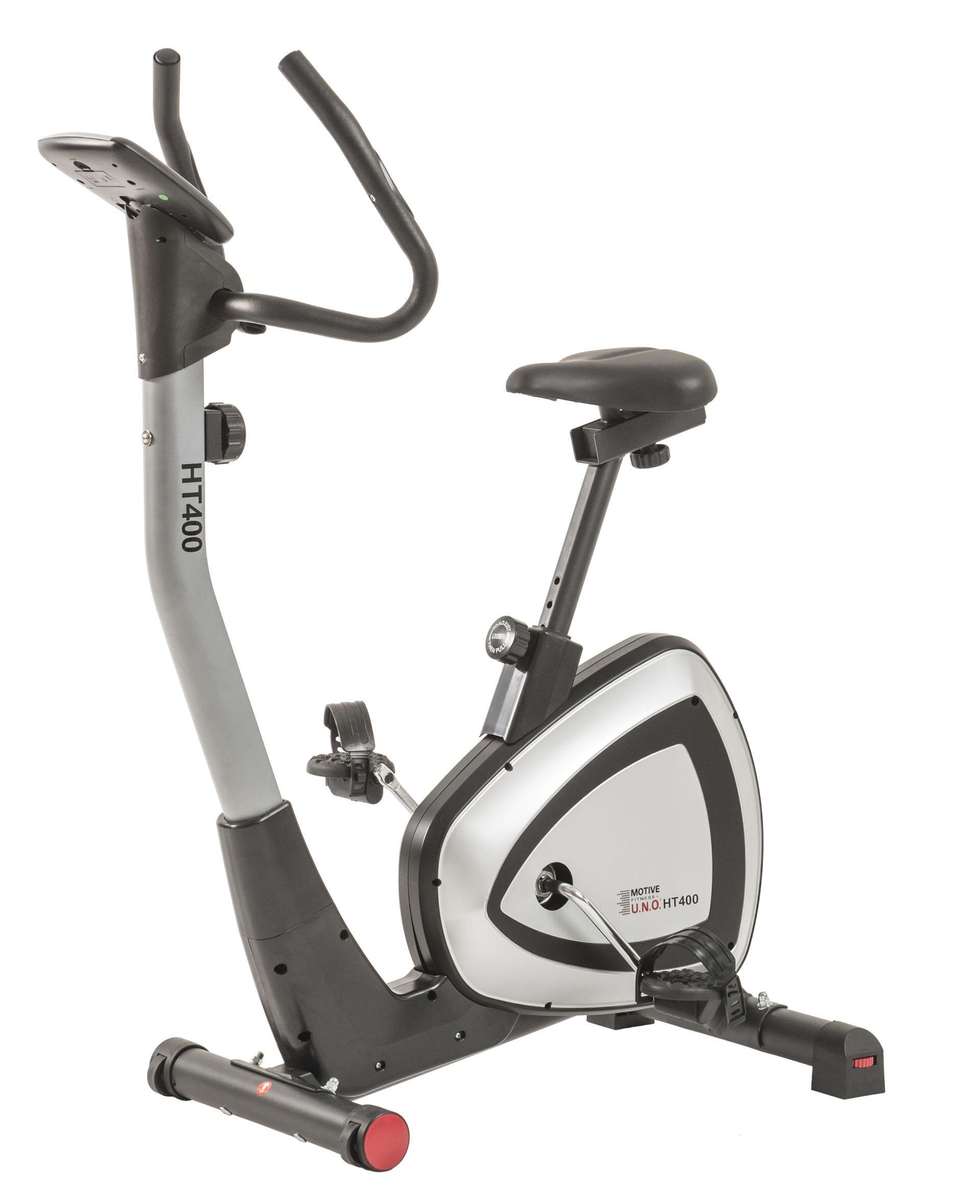 HT400 Upright Magnetic Exercise Bike - Black/Silver