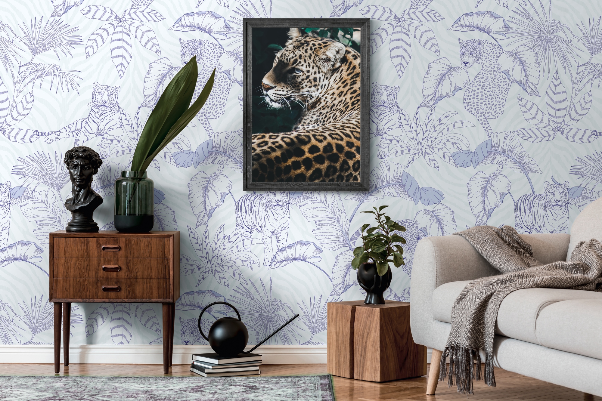 living walls "Fototapete Landhaus" matt glatt Grafische Tapete Floral