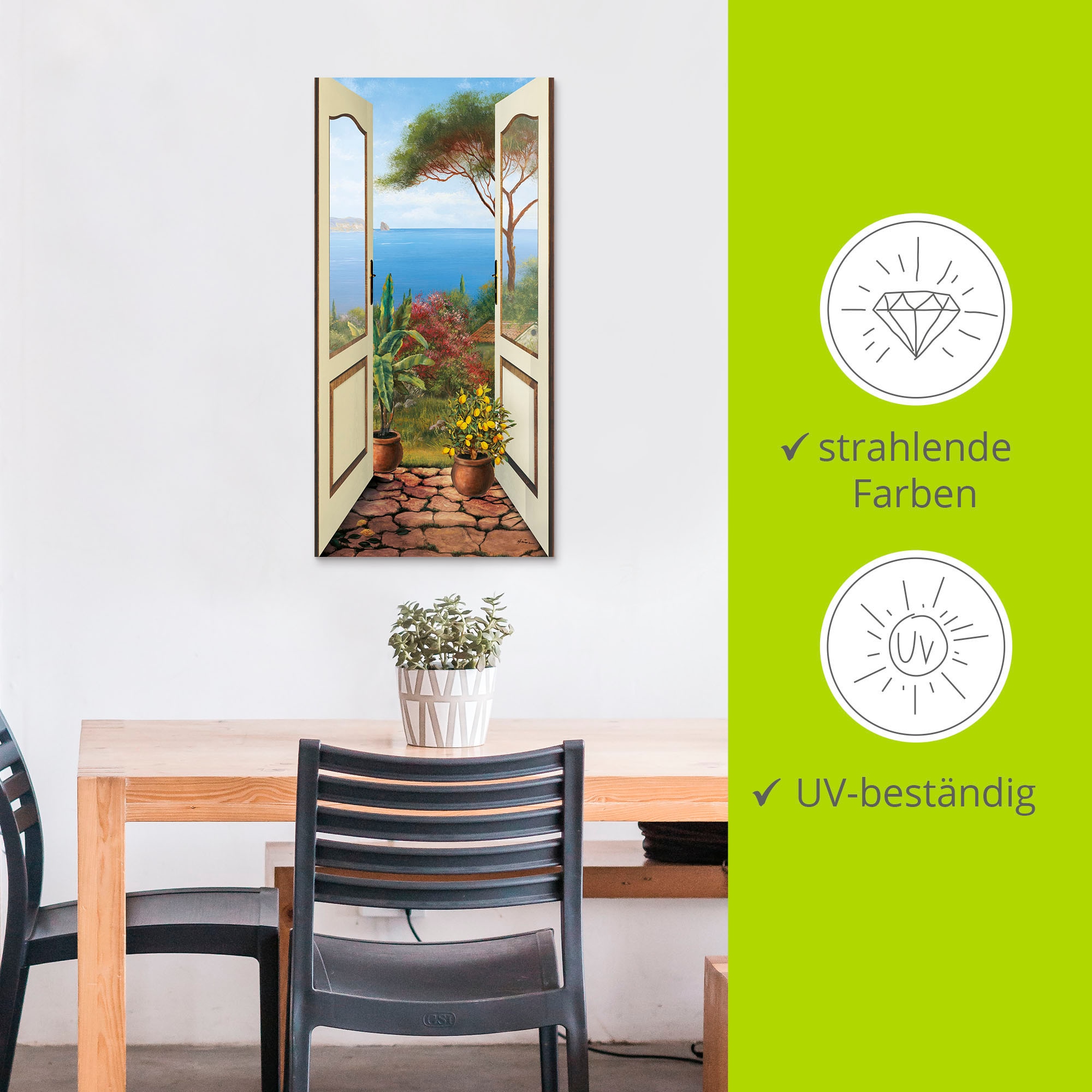 Artland Wandbild »Veranda am Meer«, Küstenbilder, (1 St.), als Alubild, Outdoorbild, Leinwandbild, Poster, Wandaufkleber