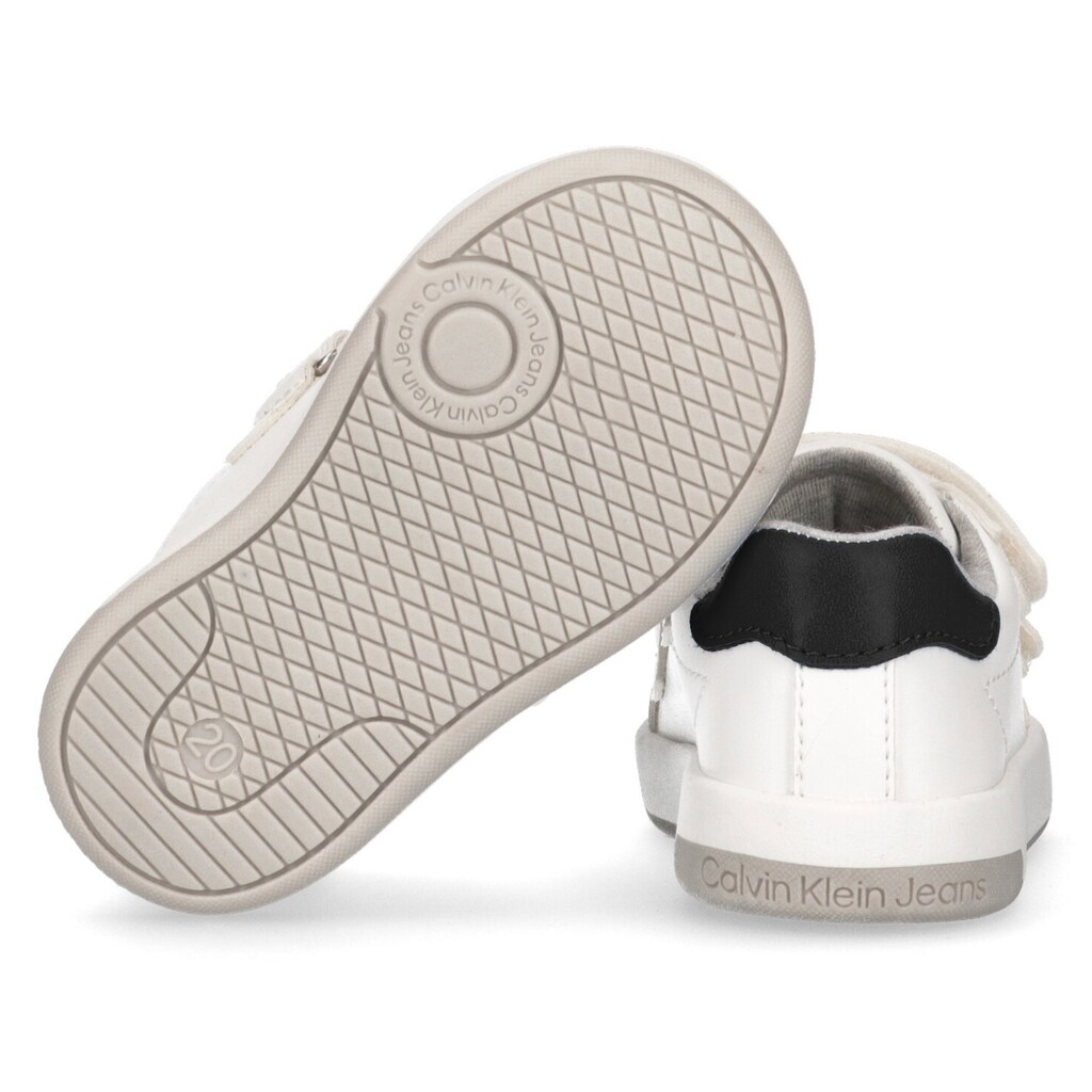 Schuhe Babyschuhe Calvin Klein Jeans Sneaker »LOW CUT VELCRO«, mit zwei praktischen Klettriemchen weiß-schwarz Schuhe Babyschuhe Calvin Klein Jeans Sneaker »LOW CUT VELCRO«, mit zwei praktischen Klettriemchen weiß-schwarz