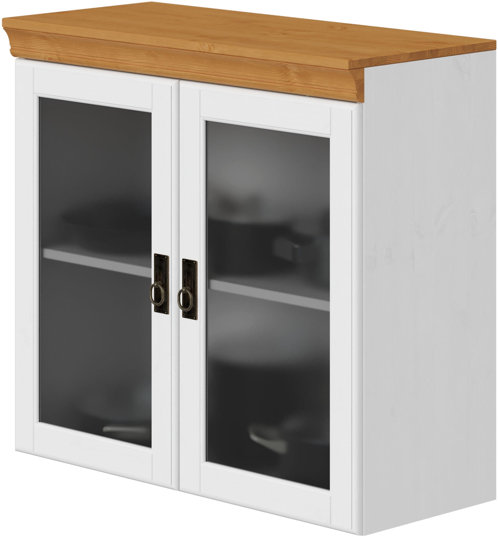 Home affaire Hängeschrank "Rügen", Breite 80 cm, Kiefer massiv, Türen mit G günstig online kaufen