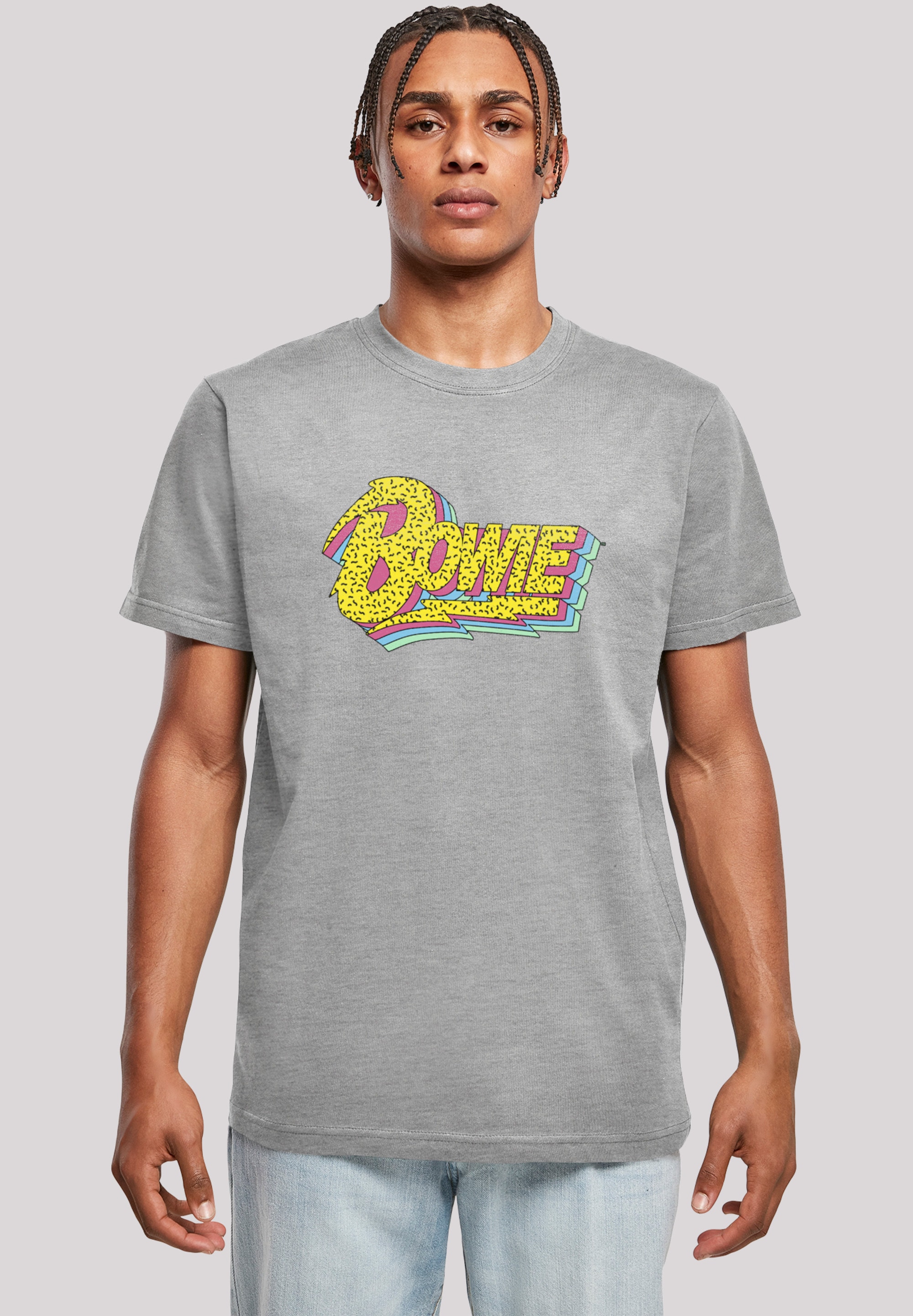F4NT4STIC T-Shirt »David Bowie Moonlight 90s Logo«, Print
