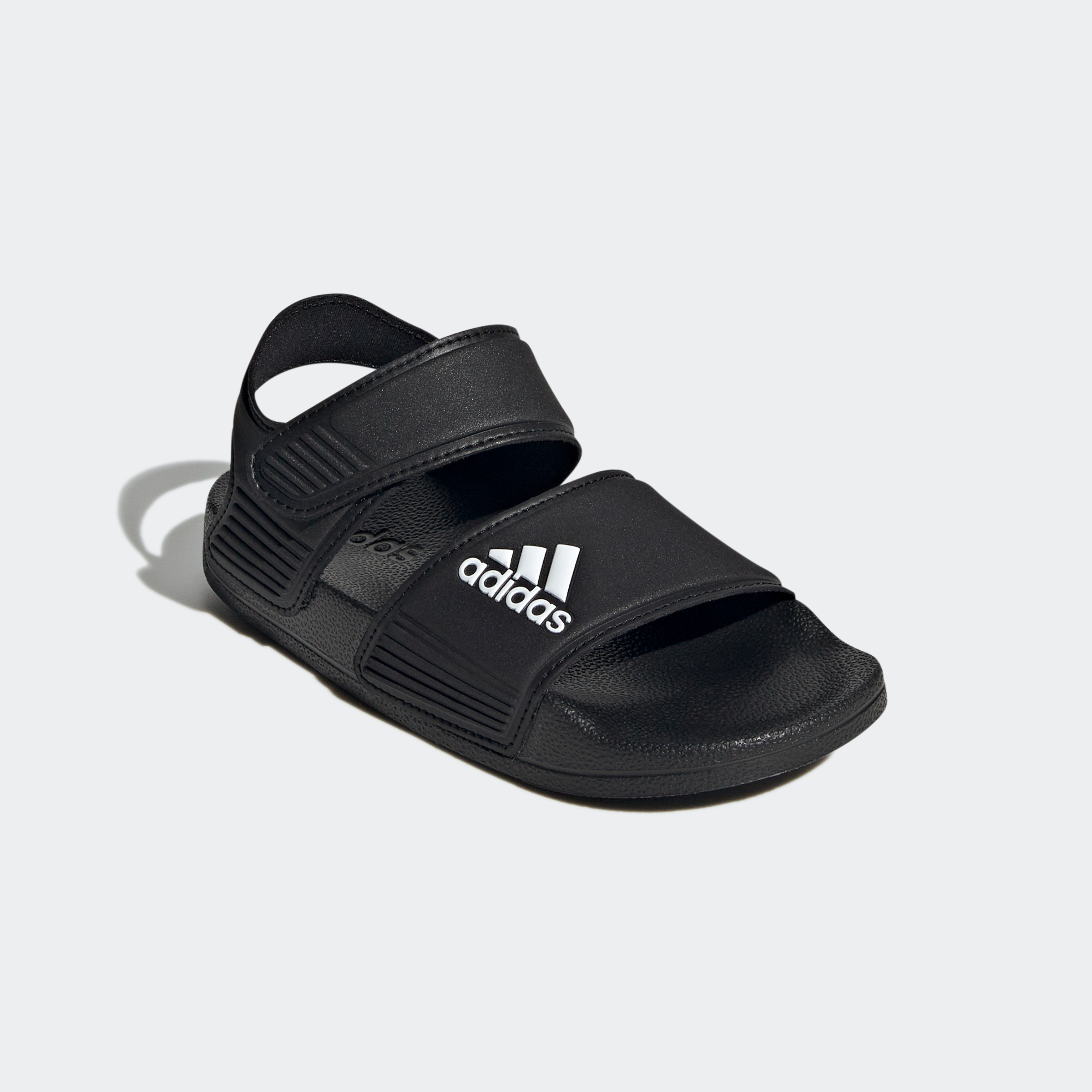 Kinder Badesandale "ADILETTE SANDALE", ADIDAS SPORTSWEAR, Gr. 35, schwarz, Synthetik, Schuhe, mit Klettverschluss, für Kinder & Jugendliche