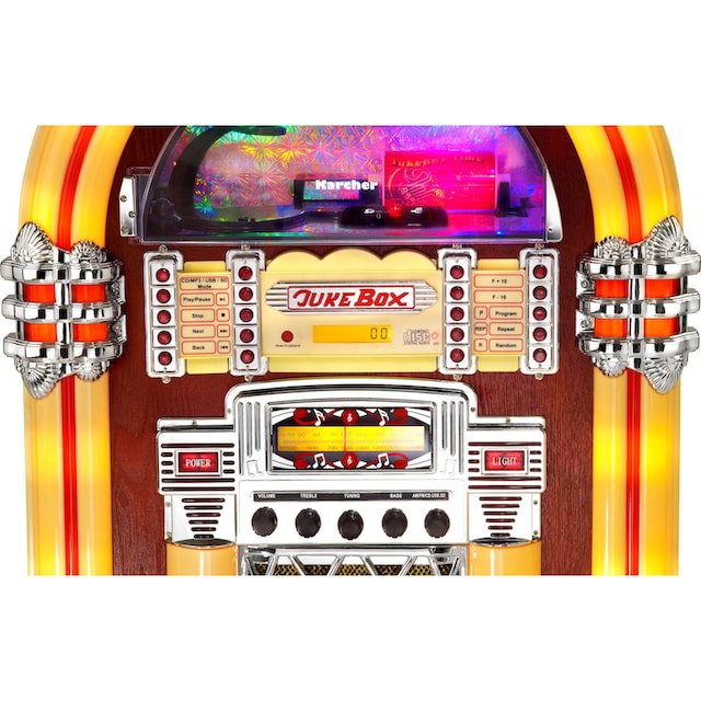 Karcher Retro-Radio »JB 6604«, (40 W), Musikbox Retro mit CD-Spieler,  LED-Lightshow, Radio, USB | BAUR