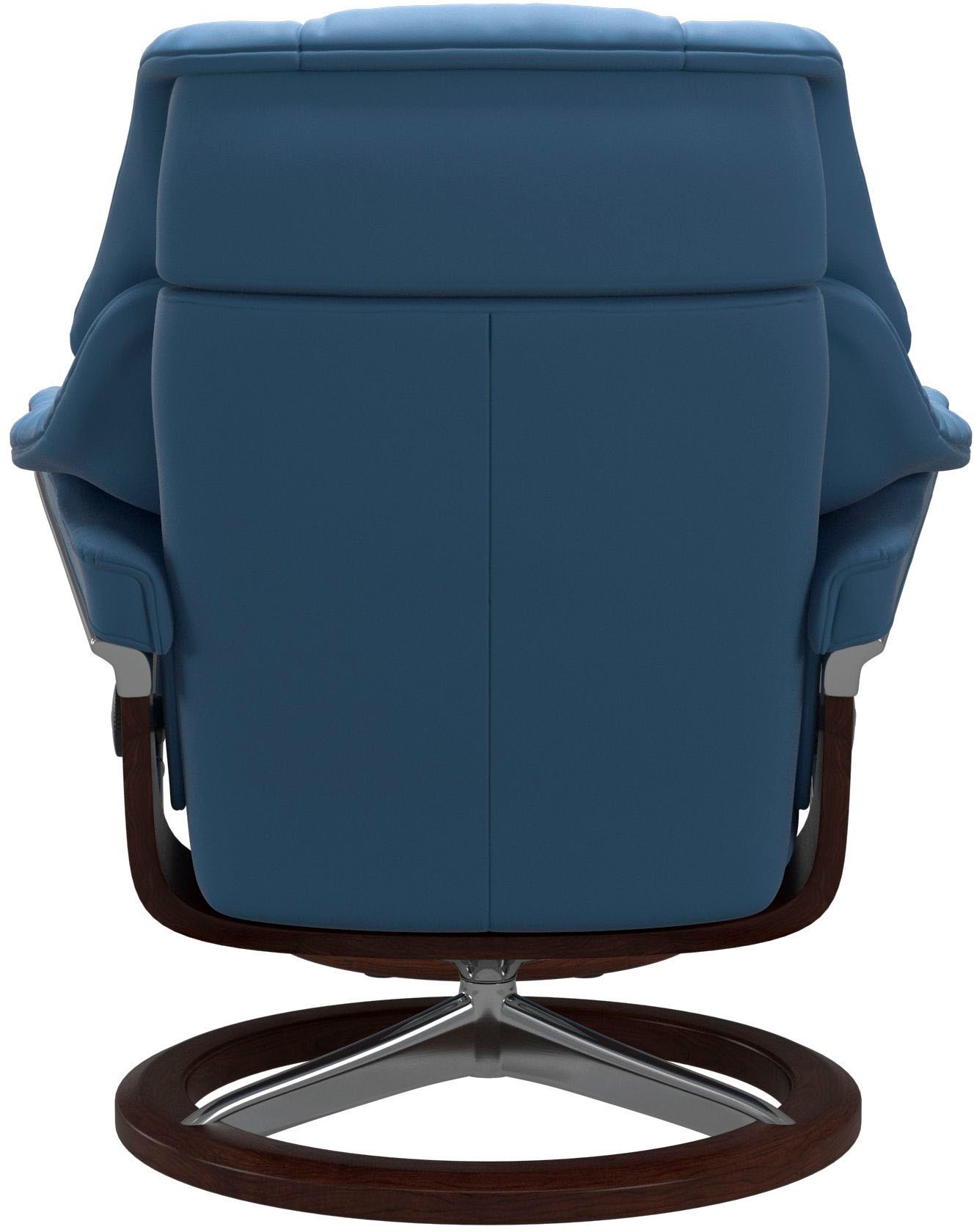 Stressless® Relaxsessel »Reno«, (Set, Relaxsessel mit Hocker), mit Hocker, mit Signature Base, Größe S, M & L, Gestell Braun