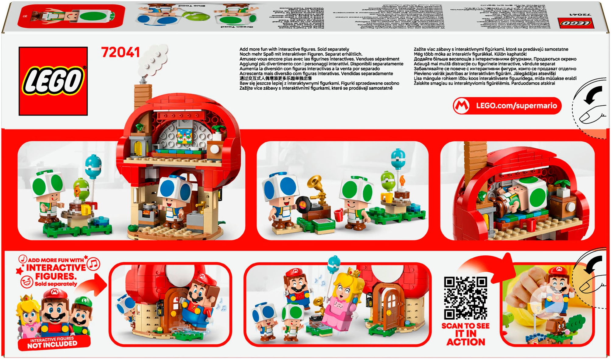 LEGO® Konstruktionsspielsteine »Party beim Toad-Haus (72041), LEGO Super Mario«, (276 St.), Made in Europe