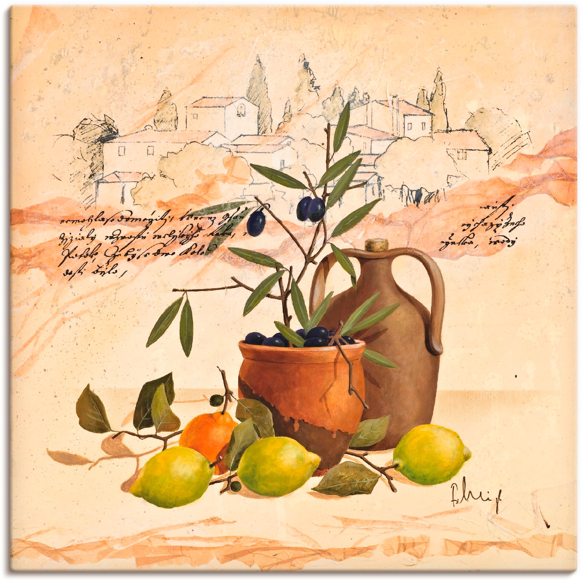 Artland Wandbild "Lavendel Impressionen" Arrangements 1 Stk. tlg. als Leinw günstig online kaufen