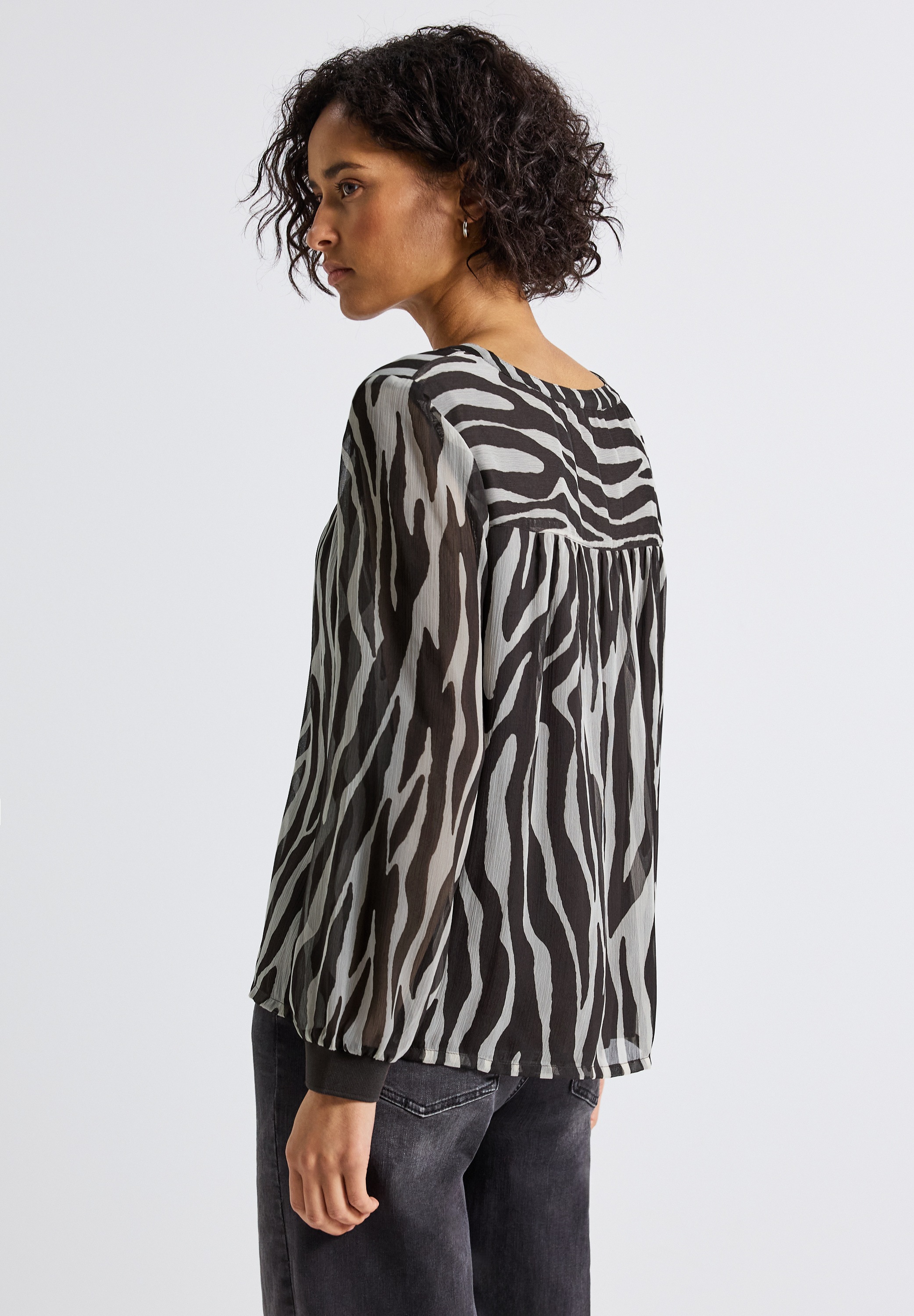 STREET ONE Chiffonbluse mit Zebra-Print günstig online kaufen