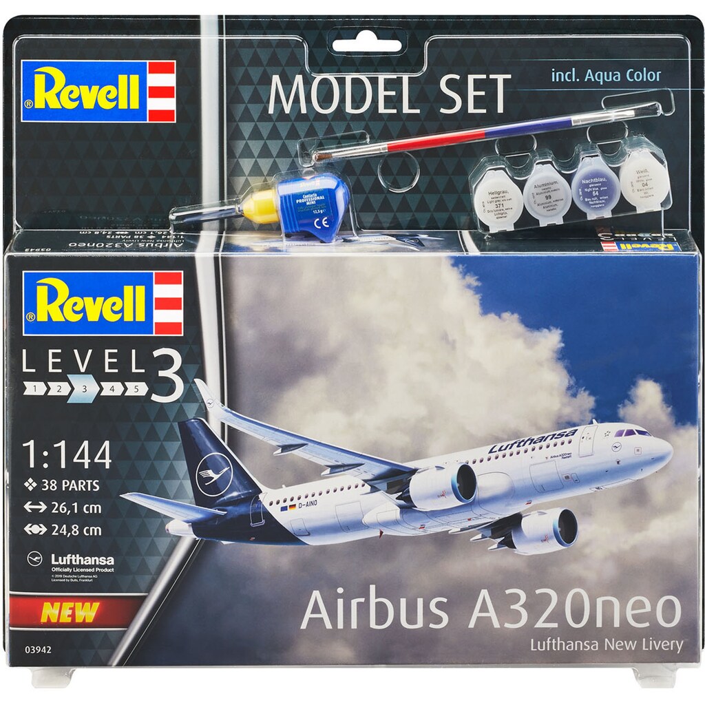 Revell® Modellbausatz »Airbus A320neo Lufthansa«, 1:144, Made in Europe