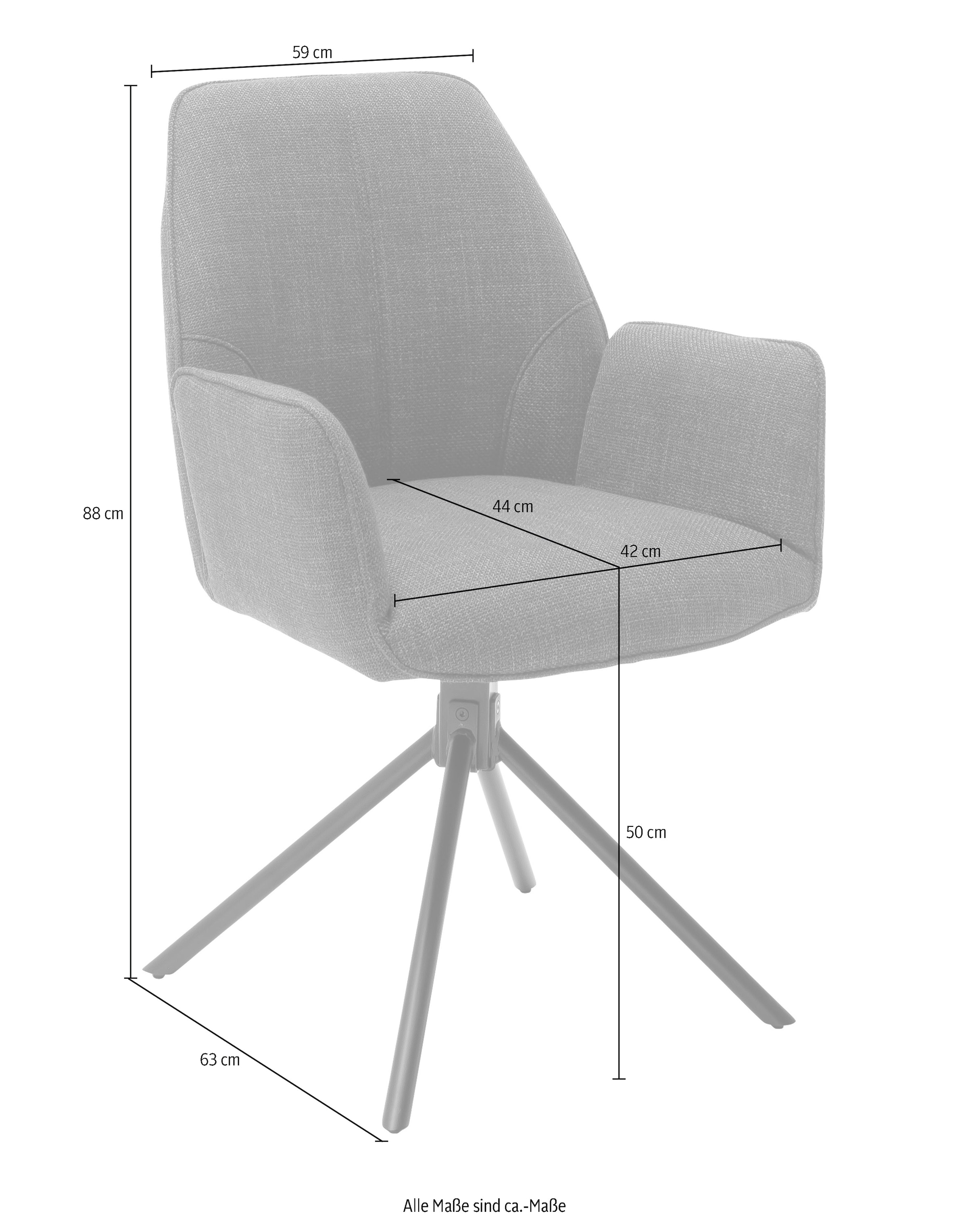 (Set), Nivellierung, BAUR furniture | St., bis 2er-Set, MCA 4-Fußstuhl 120 2 »Pemba«, belastbar kg kaufen 180°drehabr Stuhl mit