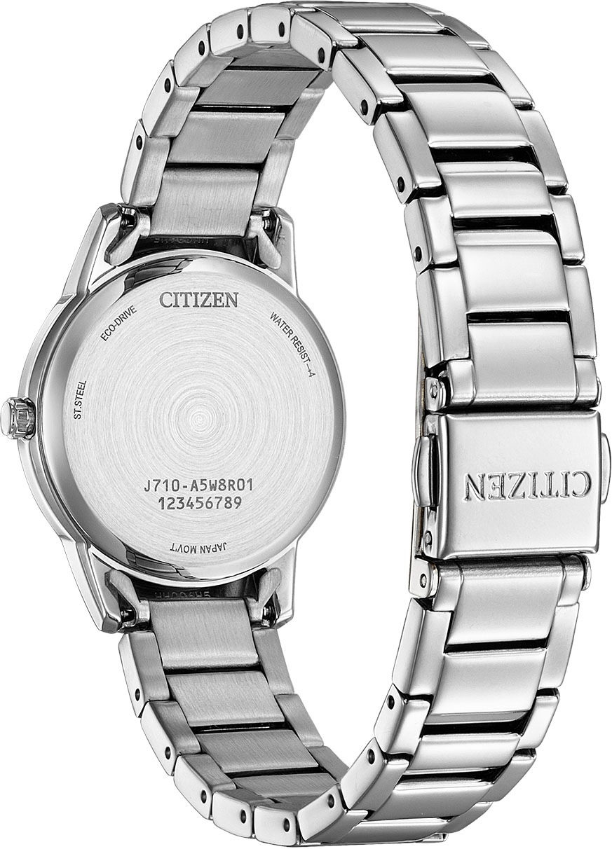 Citizen Solaruhr, Armbanduhr, Damenuhr, Edelstahlarmband, Datum