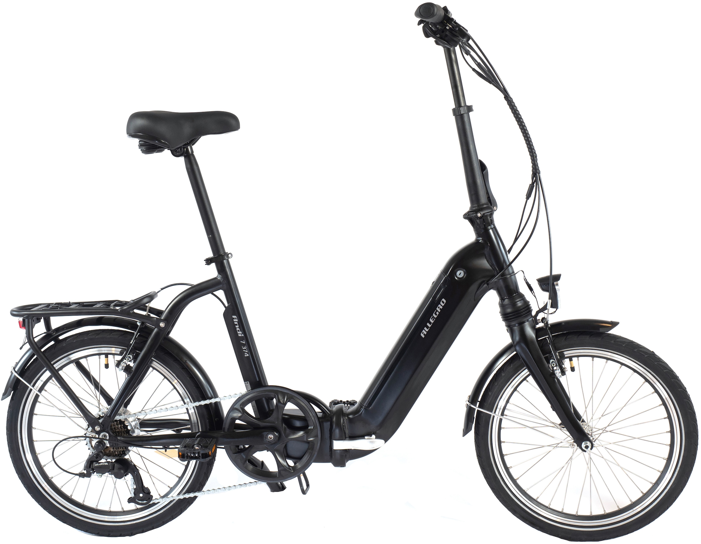 ALLEGRO E-Bike »Andi 7 374«, 7 Gang, microSHIFT, Heckmotor 250 W, Pedelec, Elektrofahrrad für Damen u. Herren, Faltrad