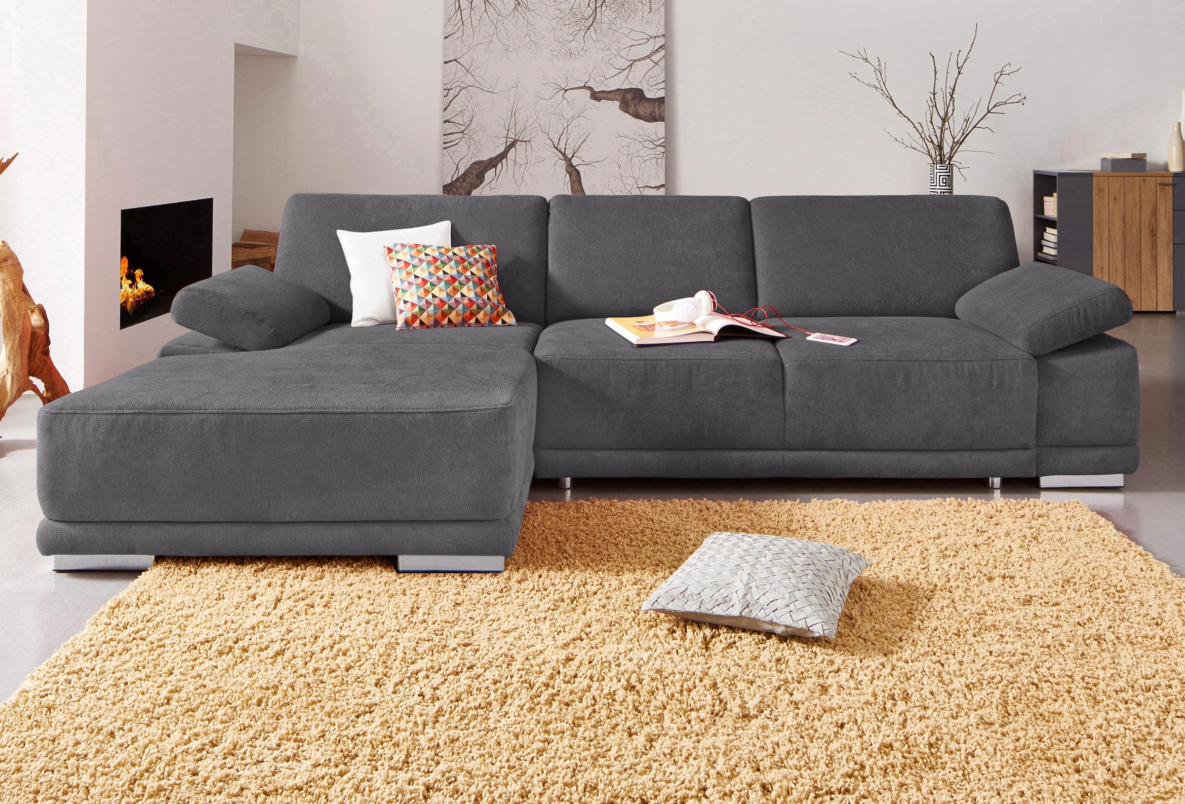 sit&more Ecksofa "Coria L-Form" mit XL-Recamiere, wahlweise mit Schlaffunktion