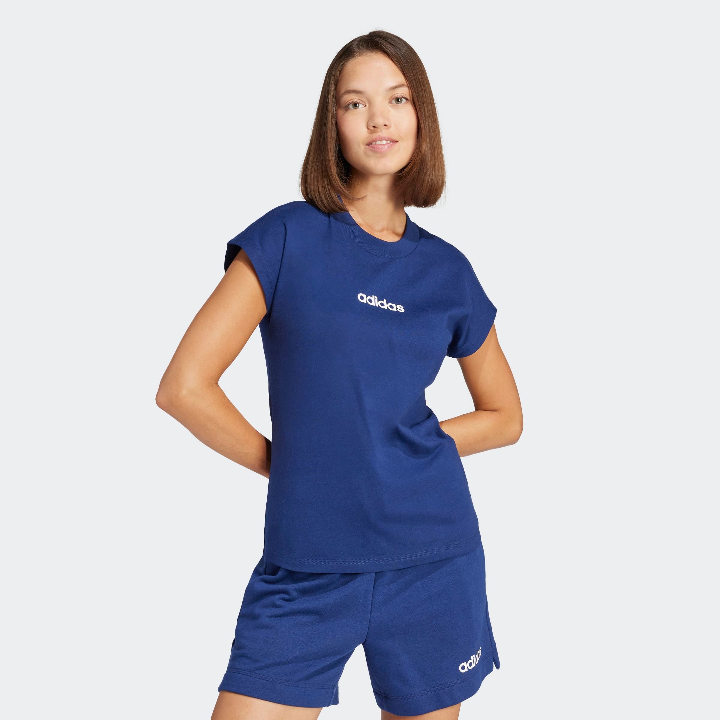 adidas Sportswear T-Shirt "ESSENTIALS LINEAR COTTON" sportlicher Stil, Kurz günstig online kaufen