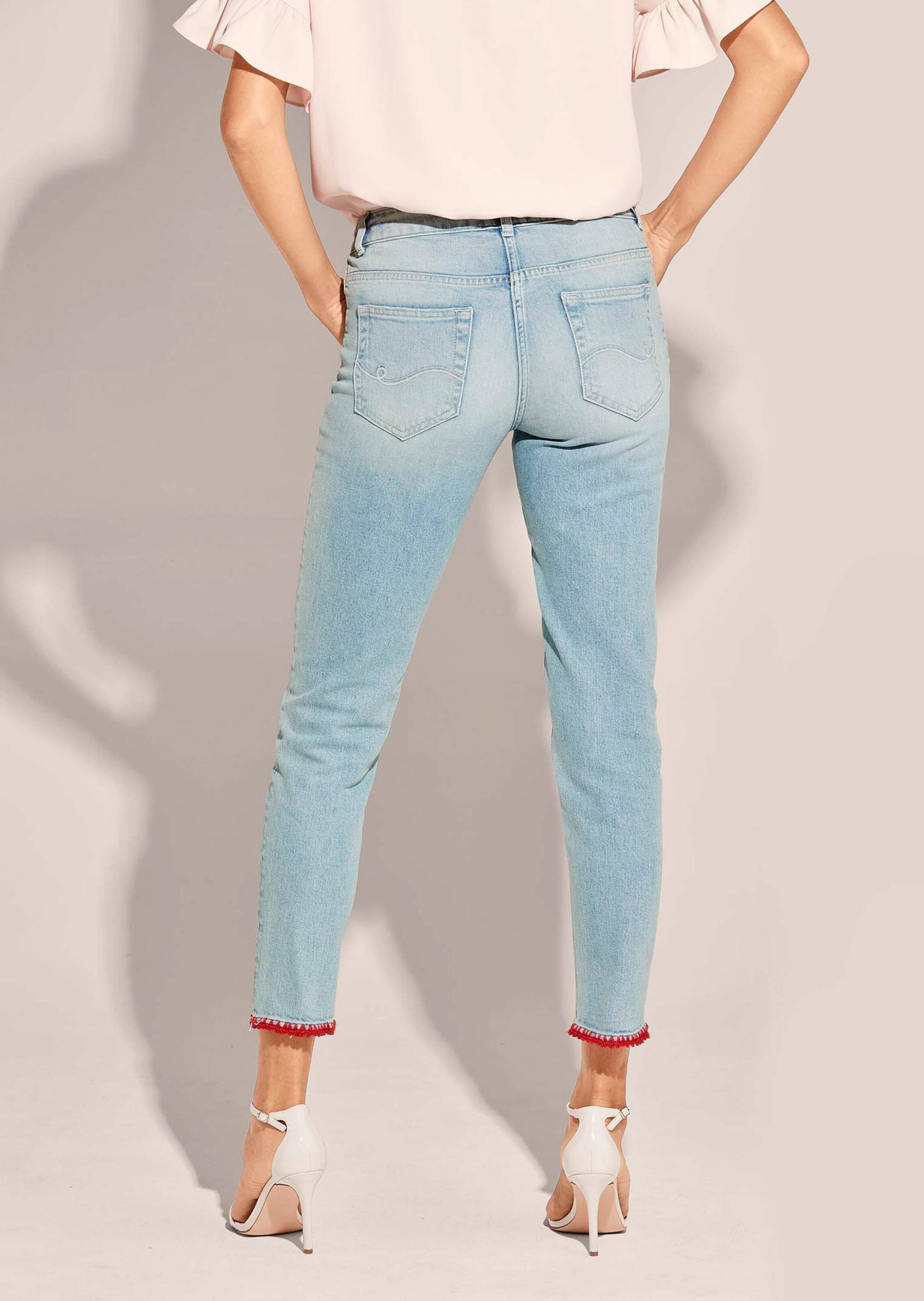 MADELEINE Regular-fit-Jeans »Jeans Jeans mit farbigem Beinabschluss«