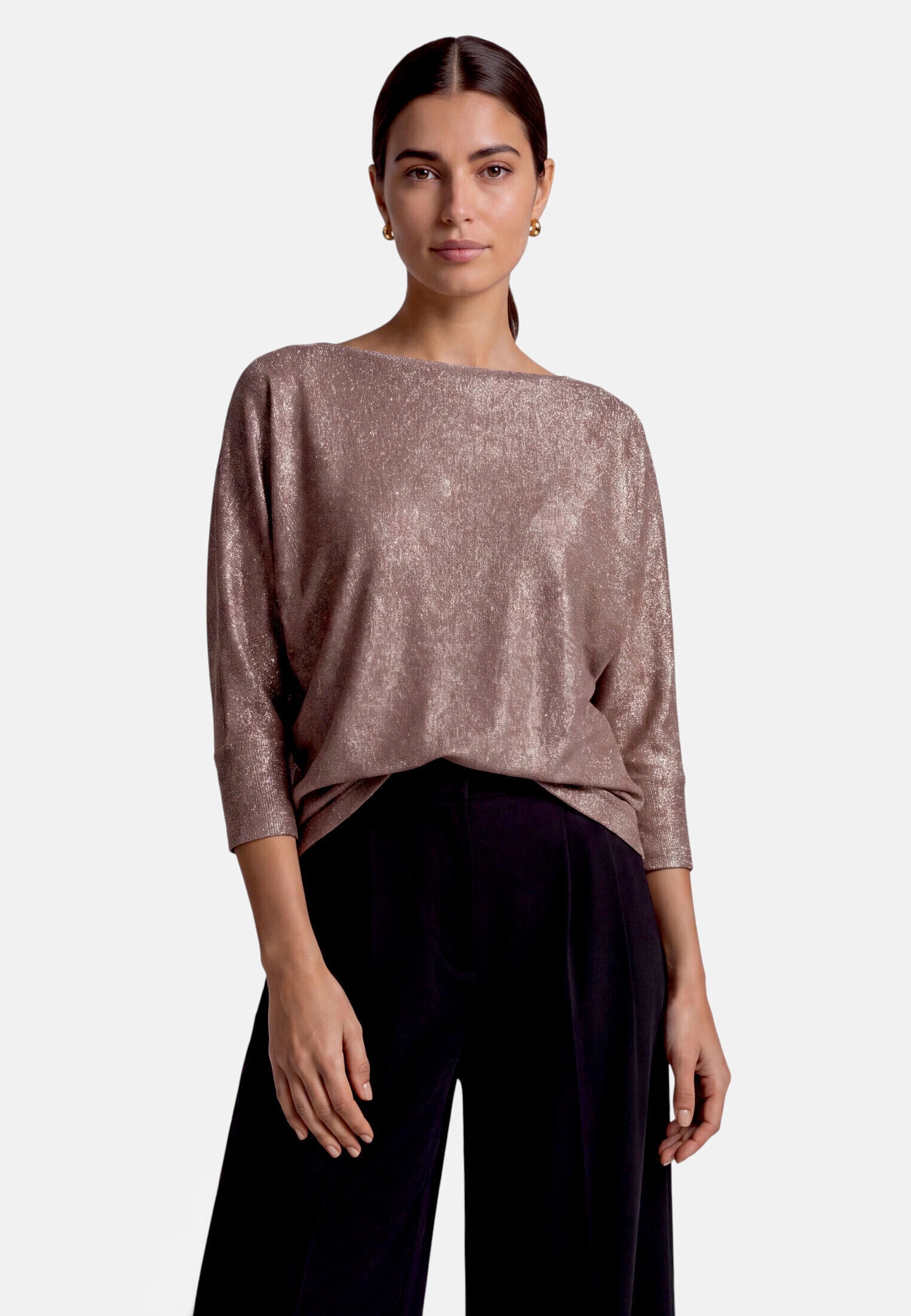 Zero Kurzarmshirt »Damen im Glitzer-Look« 1 Stk. Glitzer