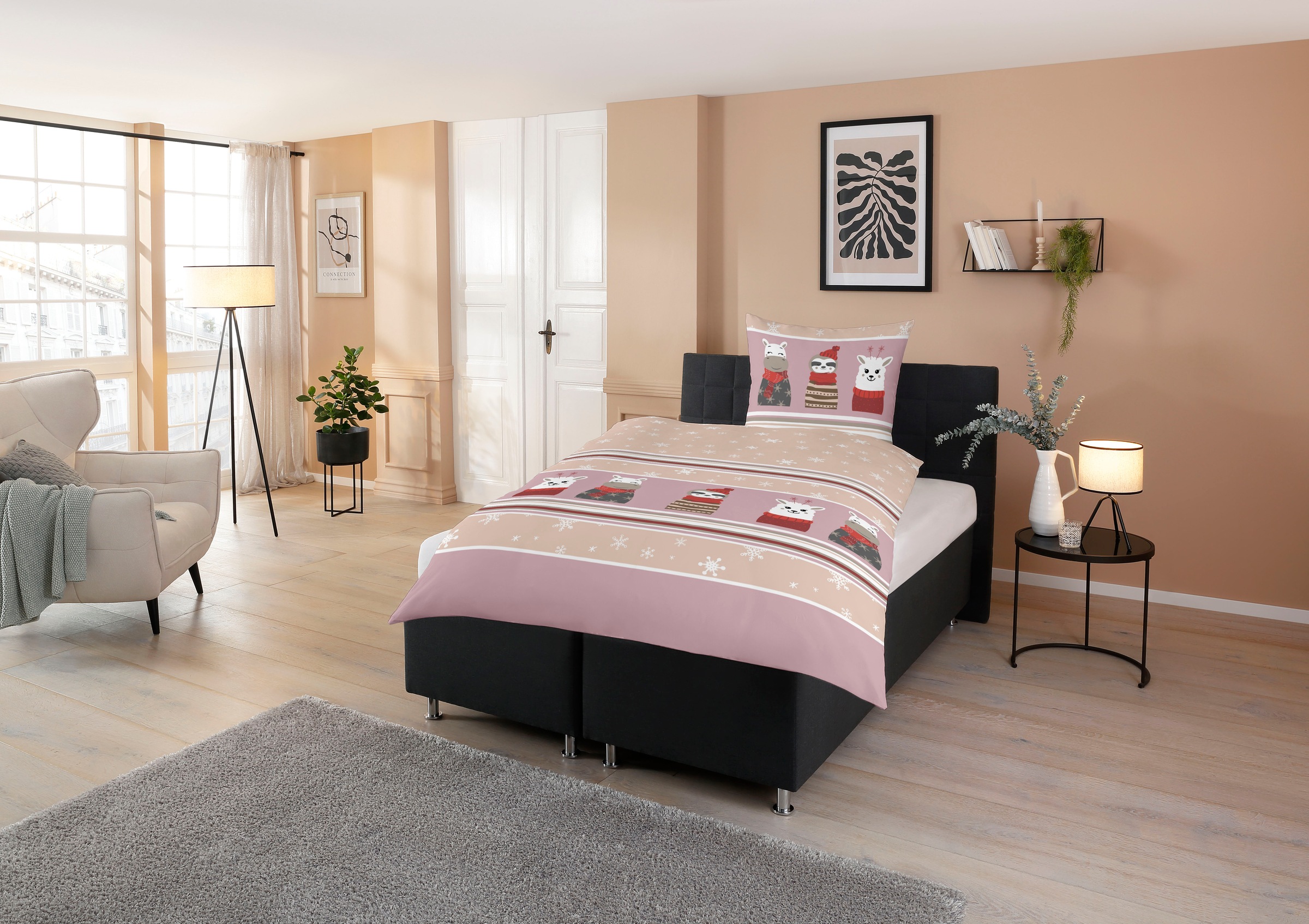 CASATEX Bettwäsche "Nisa" 2 Stk. tlg. lustiges, niedliches, fröhliches Desi günstig online kaufen