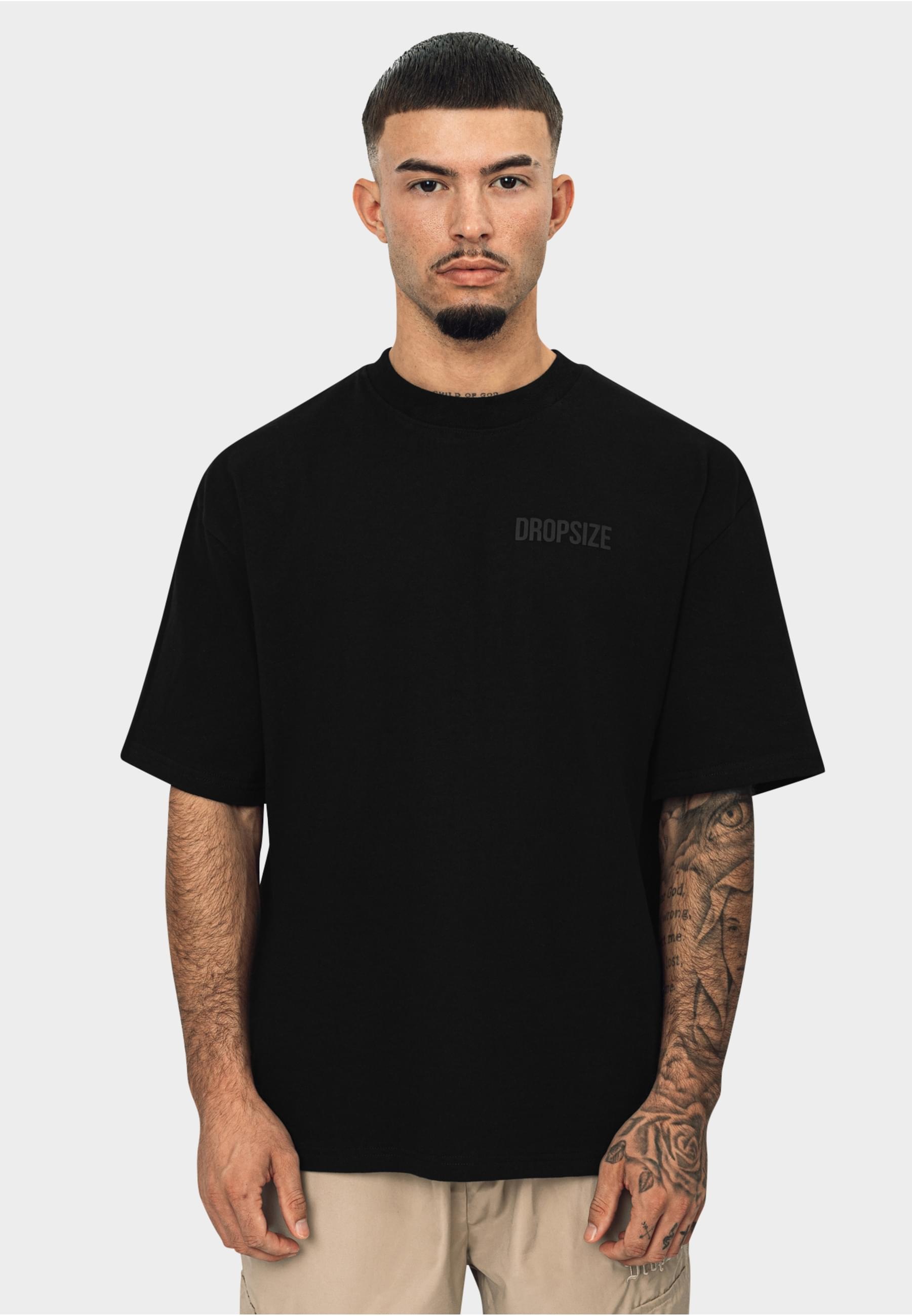 Dropsize T-Shirt »Dropsize Herren Heavy Overisze HD Print T-Shirt«, (1 tlg.)