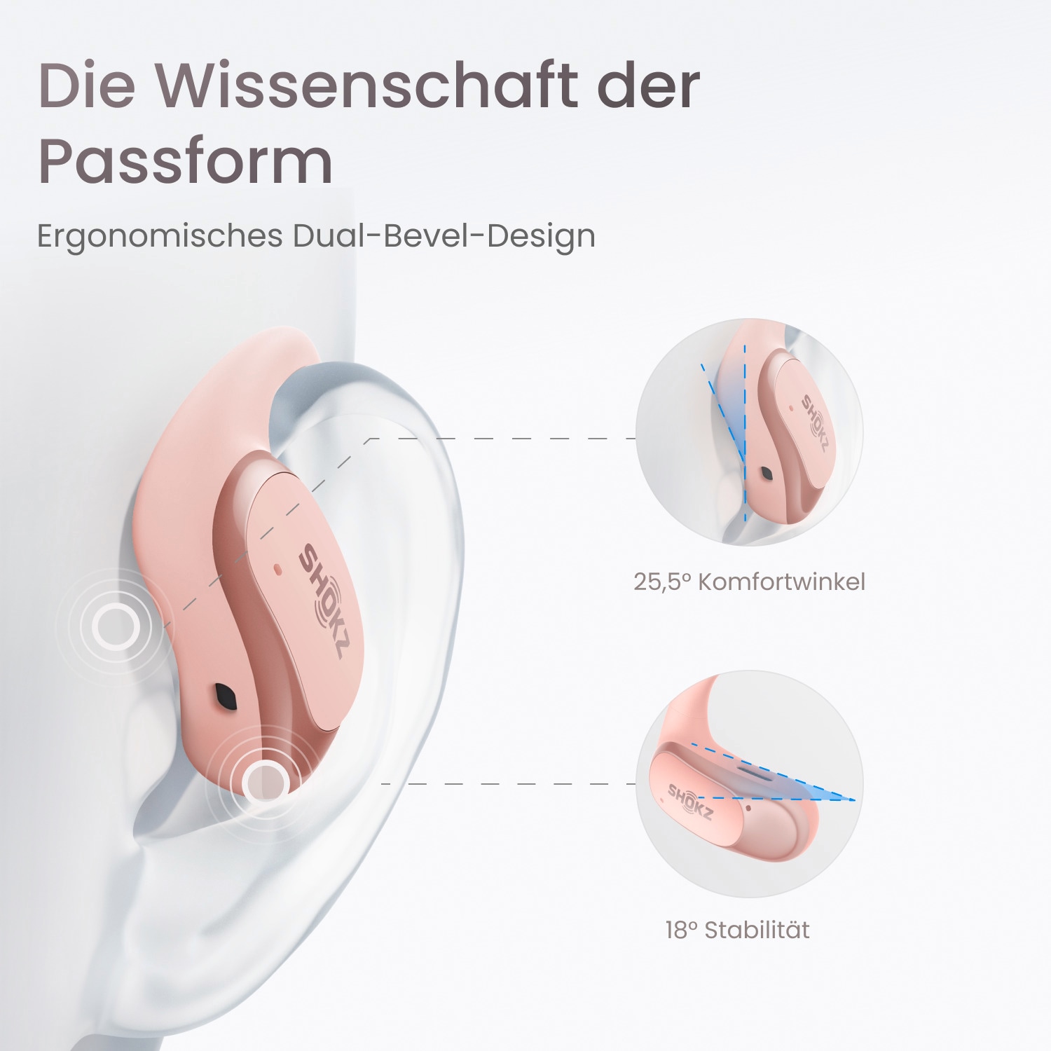 Shokz Open-Ear-Kopfhörer »OpenFit Air«, A2DP Bluetooth