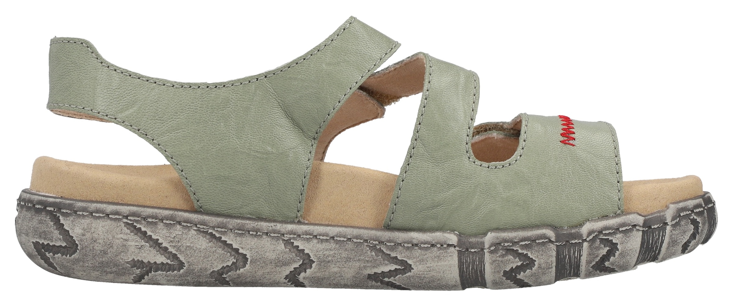 Rieker Sandale  Sommerschuh, Klettsandale mit Ziernaht