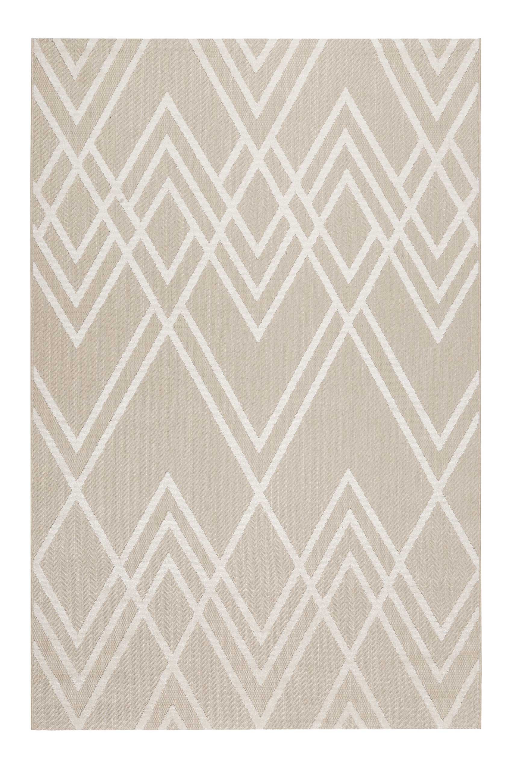 Esprit Outdoorteppich »Rave,  ESP-54228«, rechteckig, 6 mm Höhe, mit Hoch-Tief-Effekt, Rauten-Design, modern, robust, Terrasse, Küche