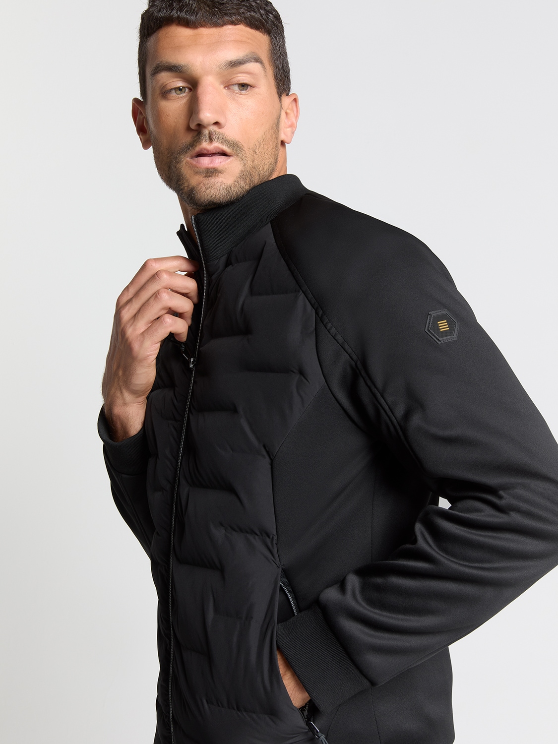 NO EXCESS Steppjacke »No Excess Allwetterjacke Jacket Short Fit Sealed Knitted Mix«