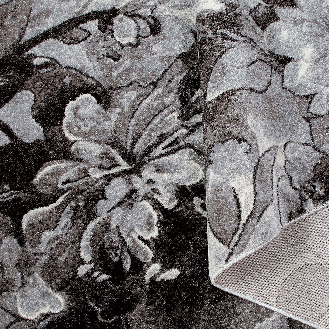 my home Teppich »Almrose«, rechteckig, 9 mm Höhe, mit besonders weichem Flor, Blumen Muster, florales Design, Kurzflor