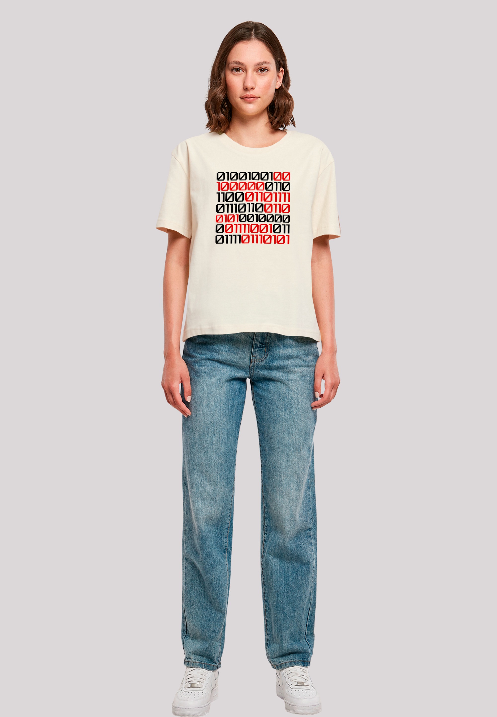 F4NT4STIC T-Shirt »I love you 01001001 Binary Code Valentinstag«, Premium Qualität