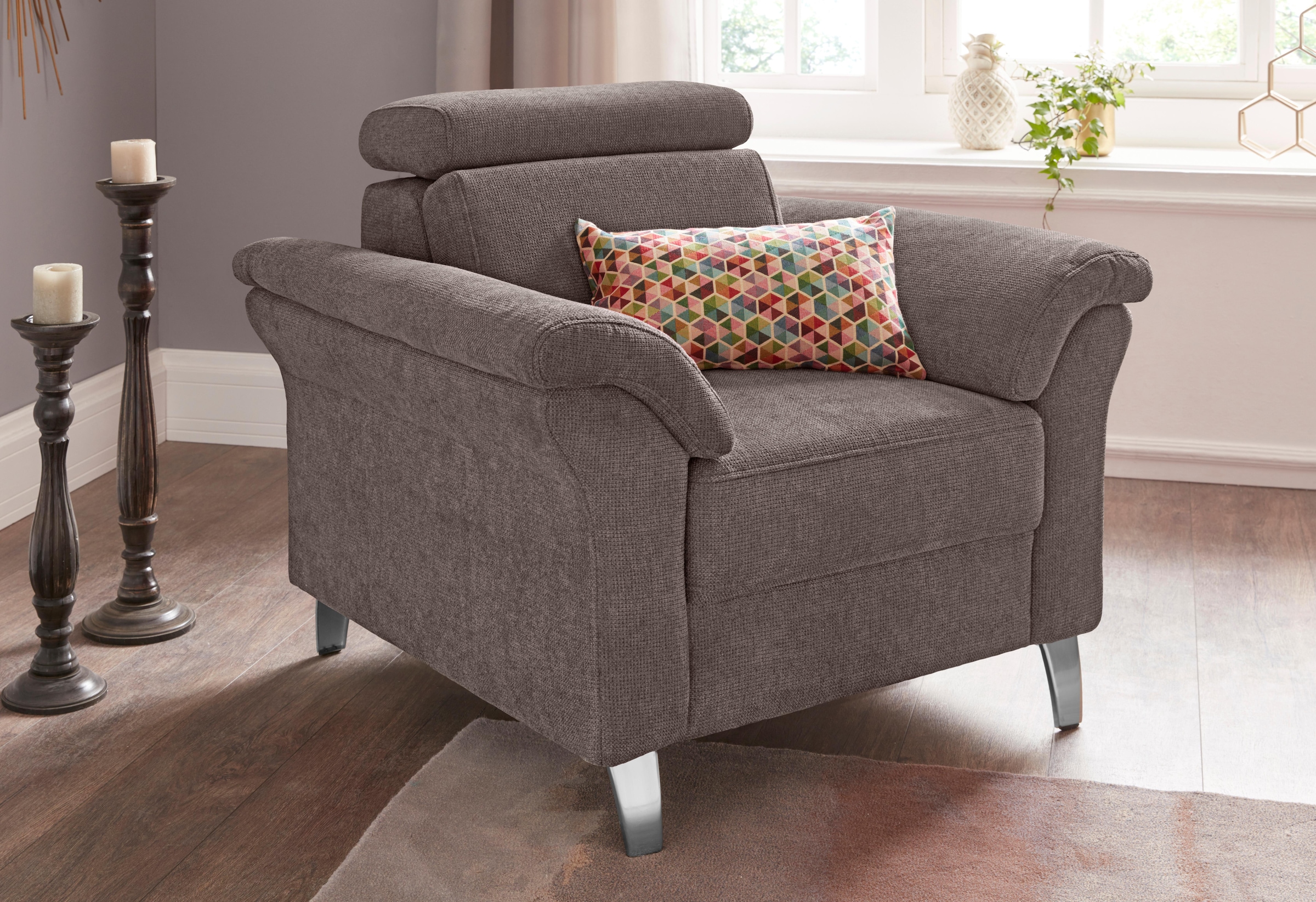 sit&more Sessel »Arngast«, inklusive Federkern und Kopfteilverstellung