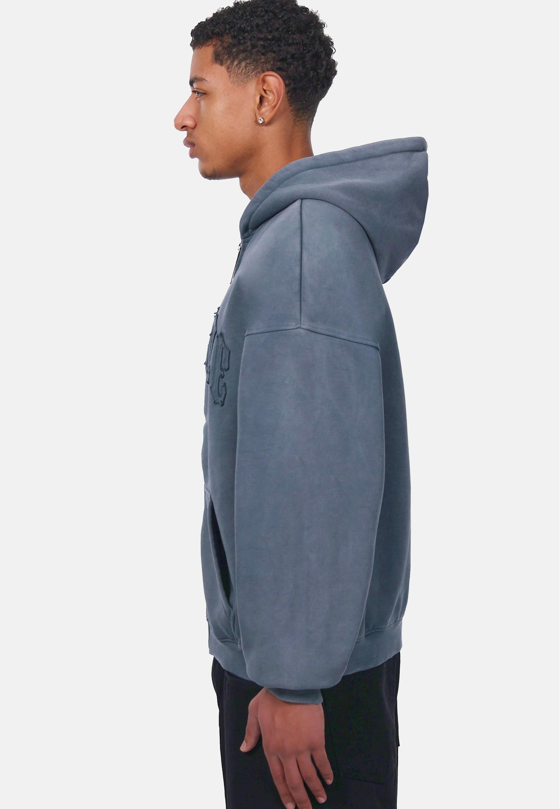 Dropsize Sweatjacke »Dropsize SUPER HEAVY OVERISZE RAW EDGES ZIP HOODIE«
