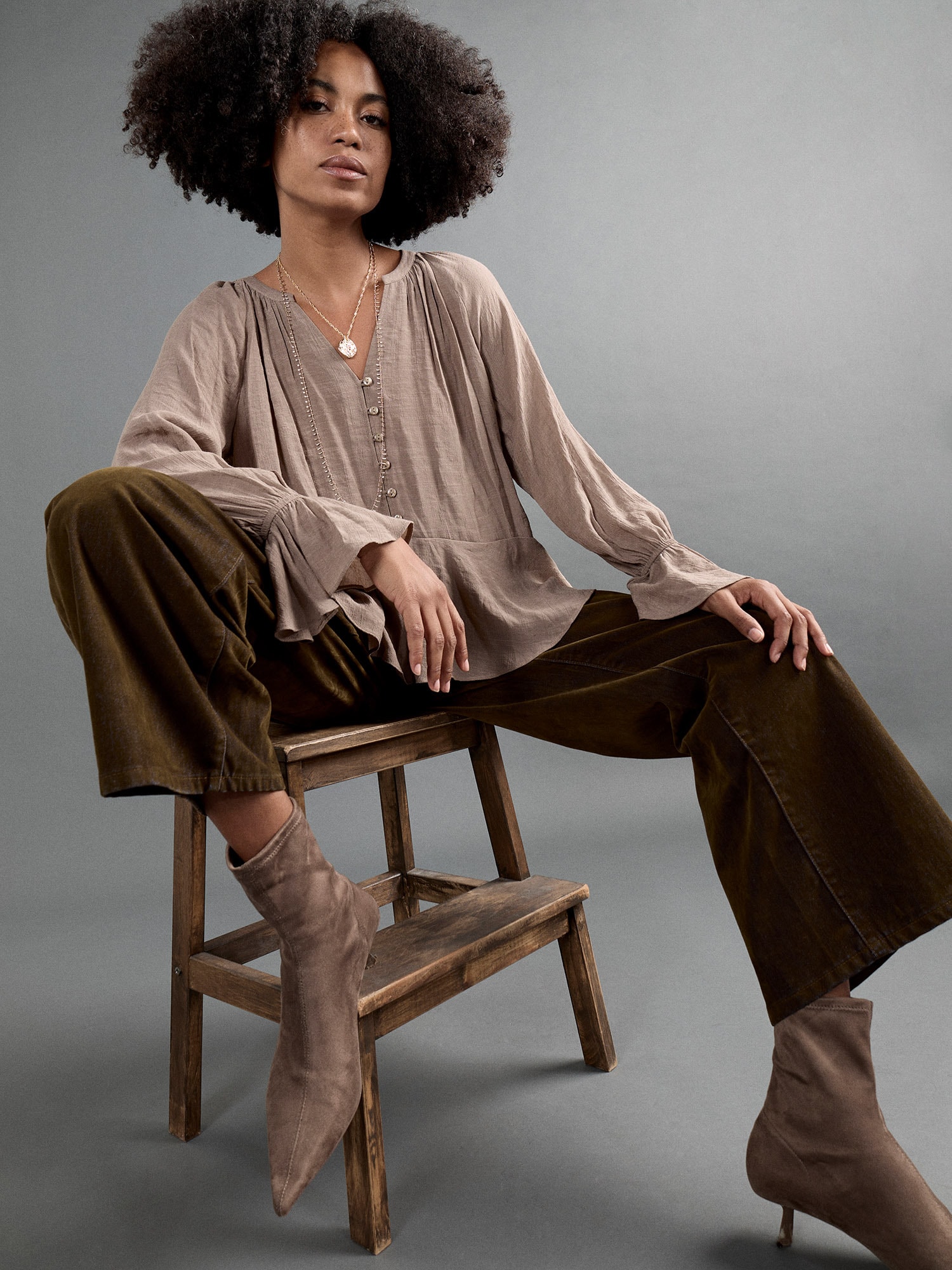 Apricot Weite Jeans »Flora Velvet Denim« in weichem Velour-Denim