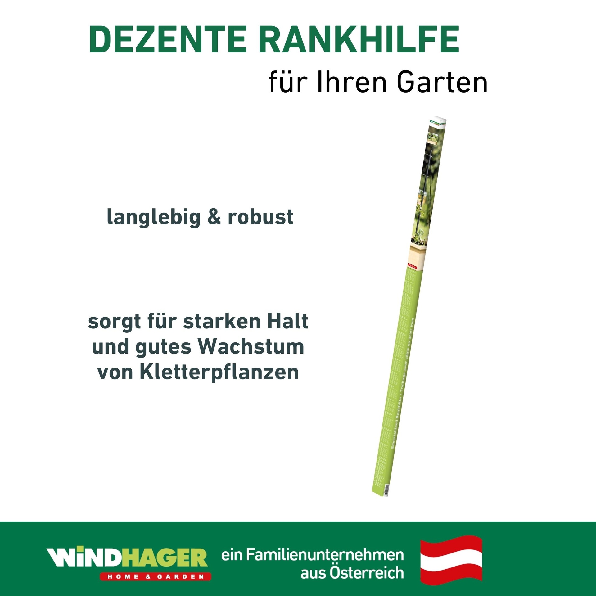 Windhager Rankhilfe »mit Edelstahlseil in dezenter Optik, Pflanzenstütze« langlebig und robust, 100 x 118 cm