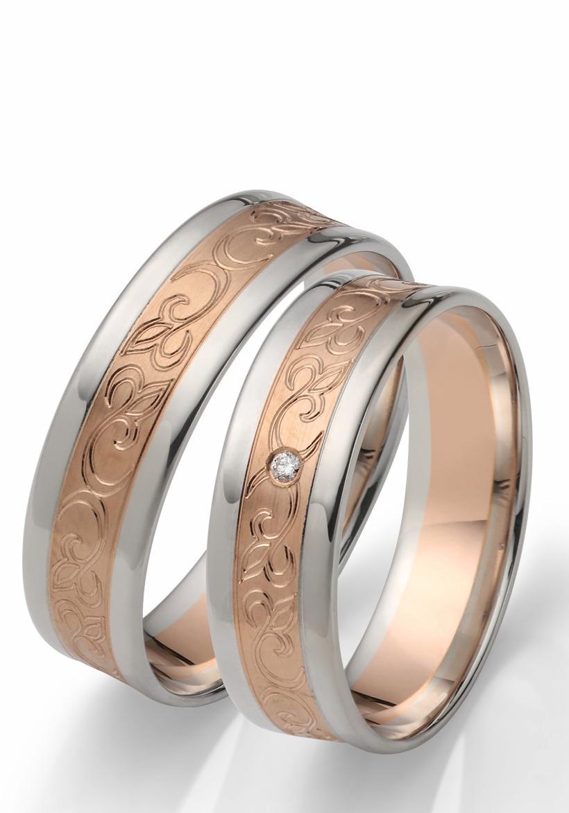 Firetti Trauring »Schmuck Geschenk Gold 375 Hochzeit Ehering "LIEBE" Ranke«, Wahlweise mit oder ohne Brillant