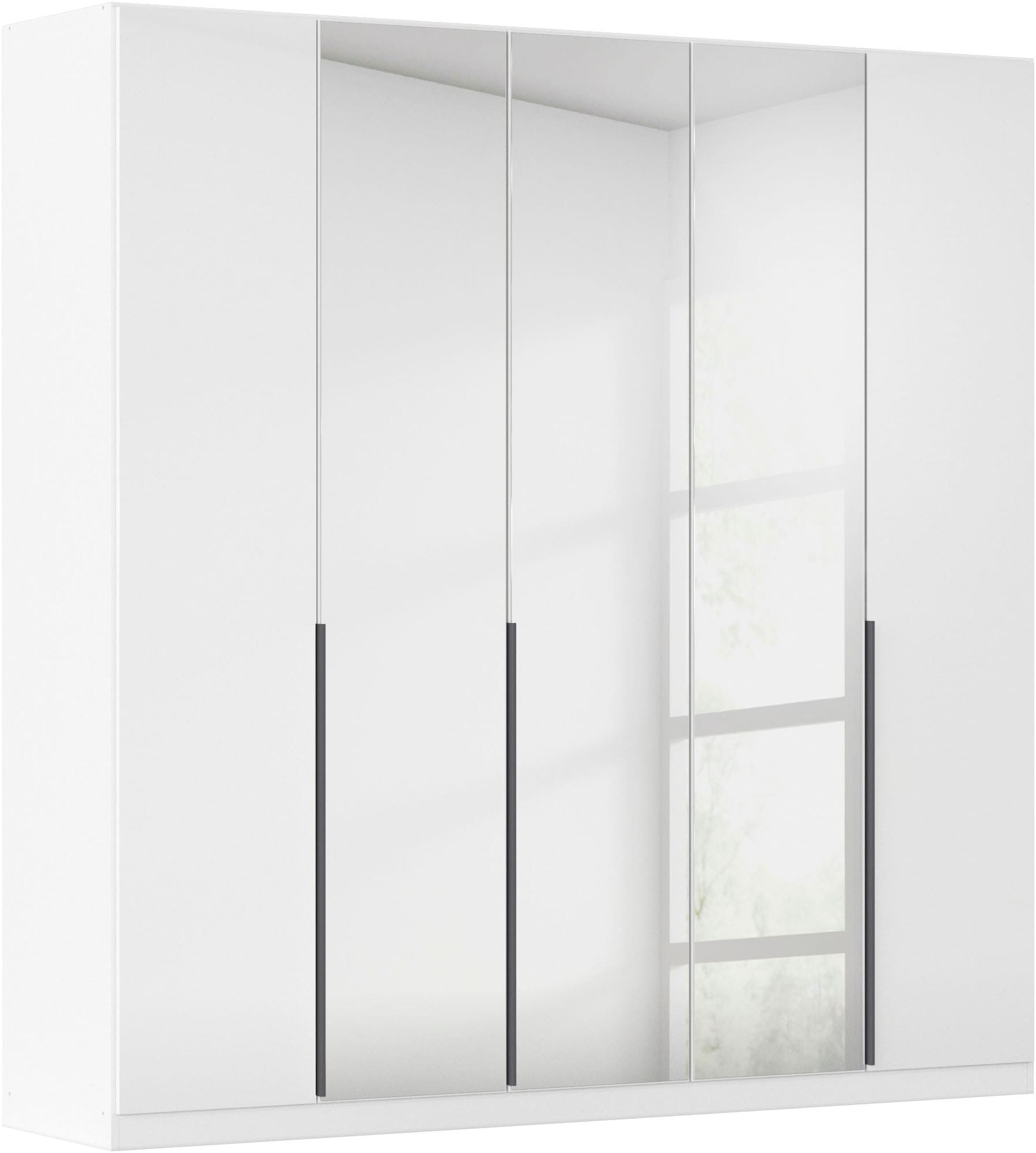 OTTO home Drehtürenschrank "Kleiderschrank Schrank Garderobe AGORDO mit Dekor- oder Hochglanzfront" in zwei Griff-Farben, Breiten 91-405 cm, durchdachte Innenausstattung, in 8 Breiten und 2 Höhen MADE IN GERMANY
