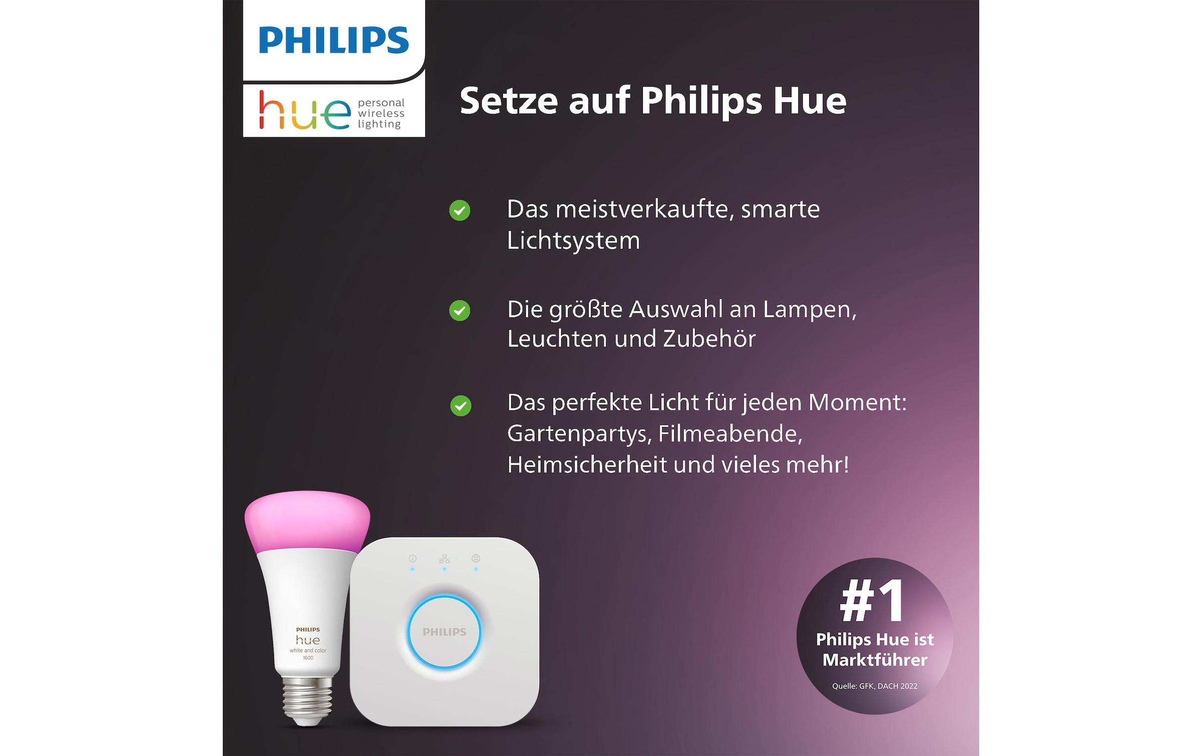 Philips Hue Steckdose »Hue Zubehör Smart Plug Steckdose 3er Set CH Weiss, Bluetooth« 3 Stk. tlg.