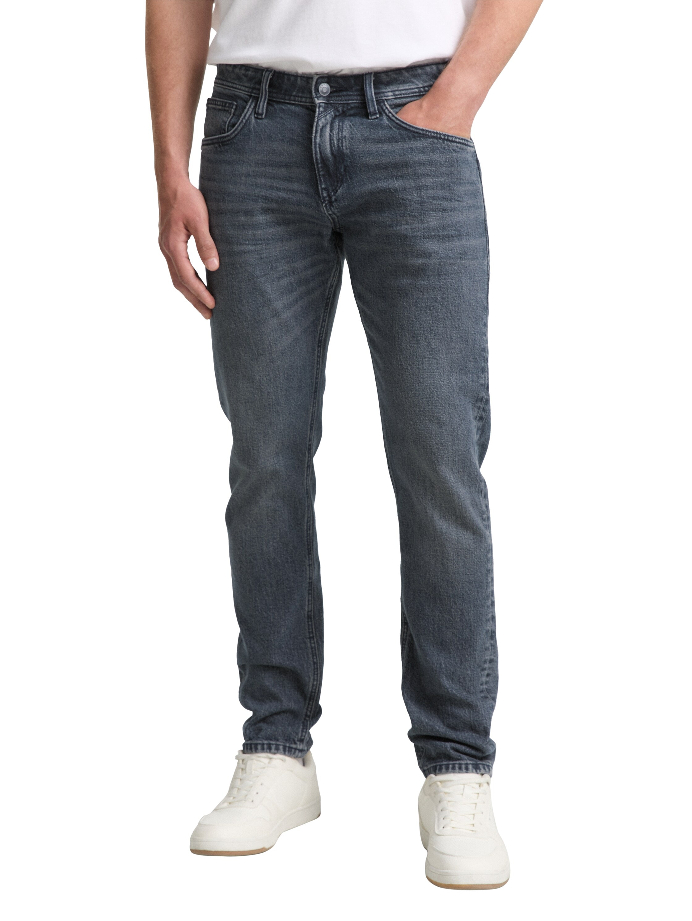 TOM TAILOR Denim Slim-fit-Jeans "PIERS" Slim fit mit etwas niedrigerer Leibhöhe