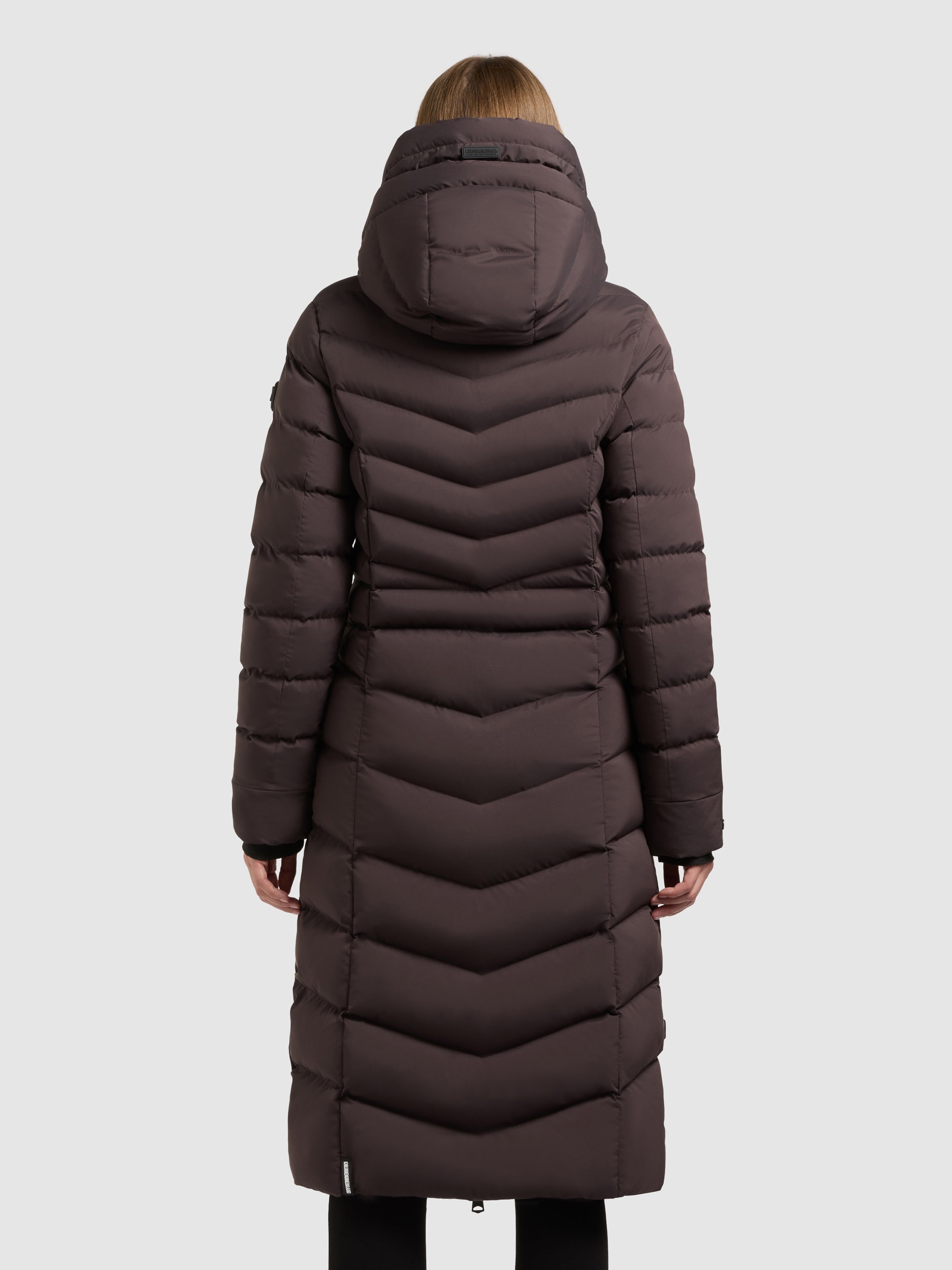 KHUJO INGRAM5 Women's Quilted Coat Moody Plum XXL 6