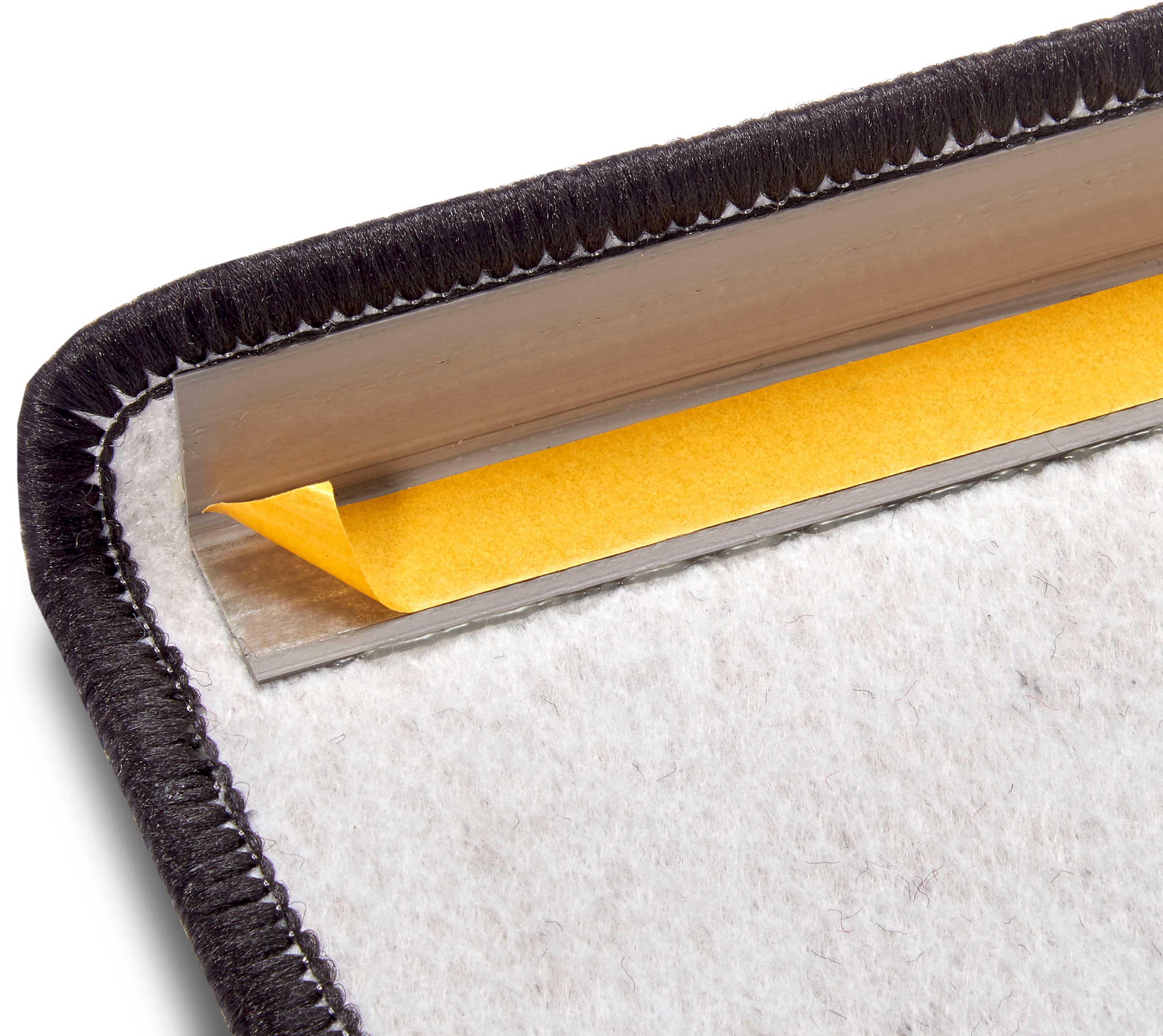 Stufenmatte HANSE HOME EXCLUSIV "Liberty", schwarz (anthrazit, schwarz), B:28cm H:7mm L:65cm, Polypropylen, Teppiche, Uni, robust, kräftige Farben, Meliert, Treppe, Gekettelt, 15 er Set 2