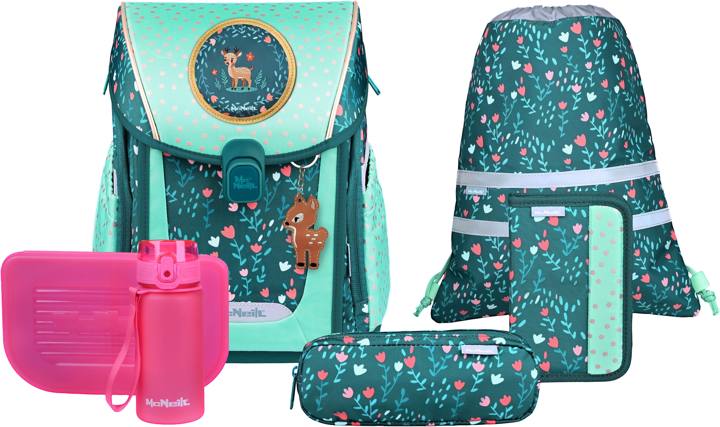 MCNEILL Kinder Schulranzen "Primo, inkl. Etui, Turnbeutel"deary, Polyester, Rucksäcke