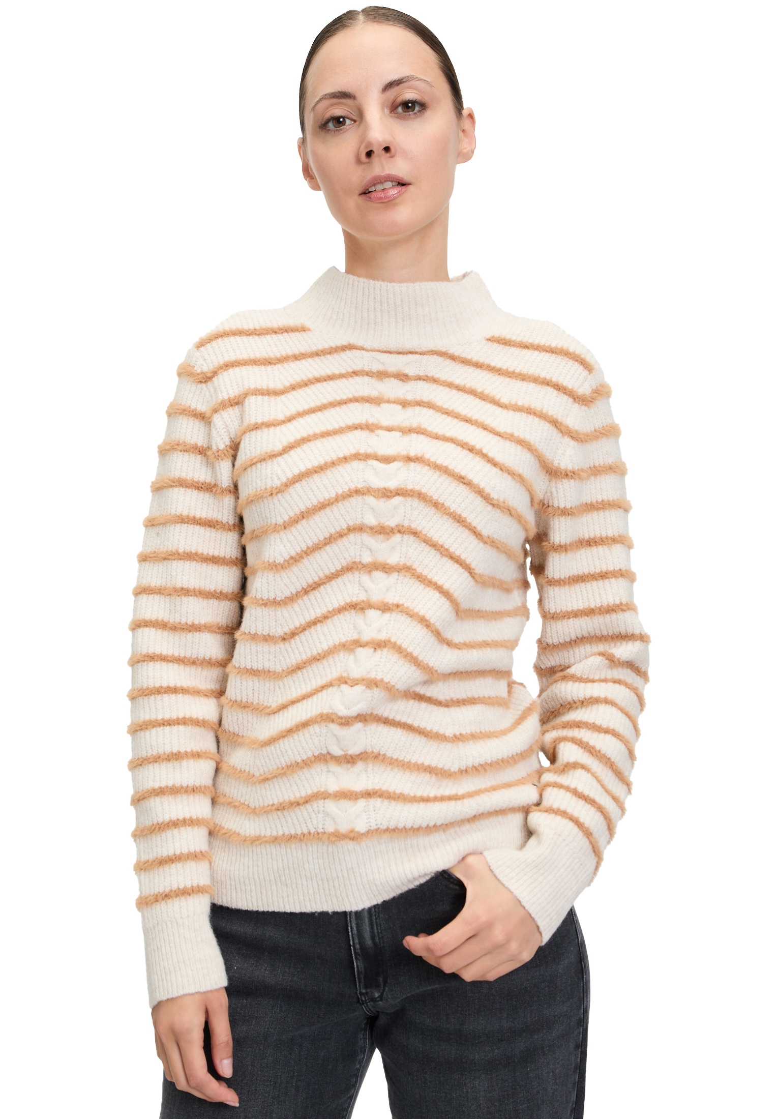 Betty&Co Strickpullover »Betty & Co Damen Strickpullover mit Rundhalsausschnitt«, (1 tlg.), Struktur