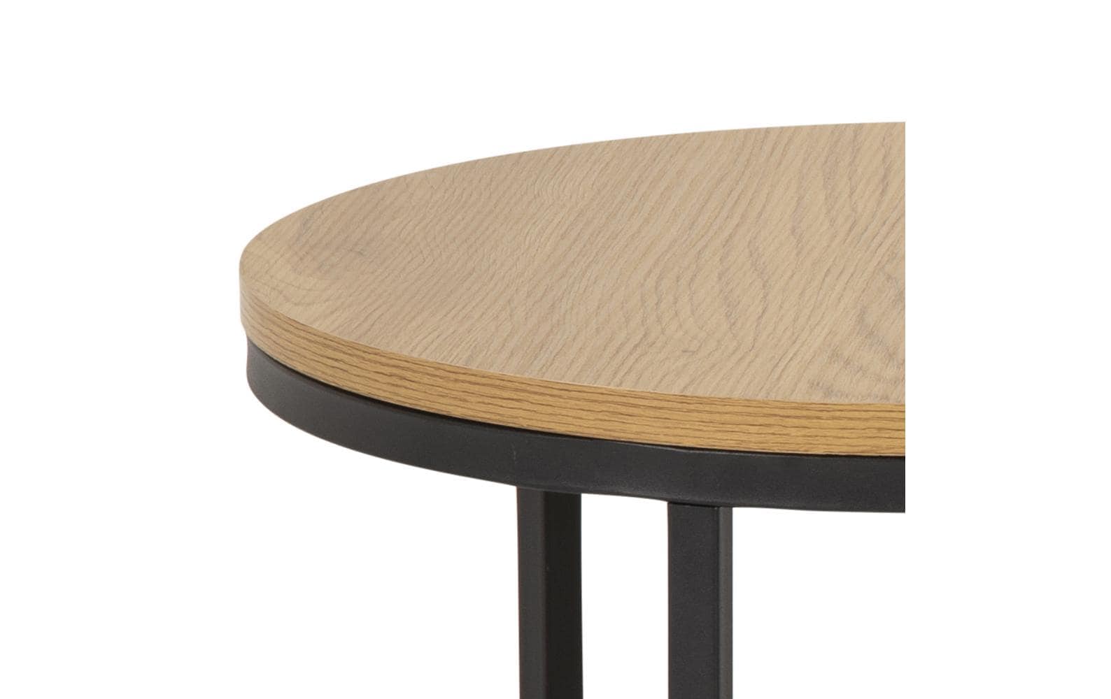AC Design Beistelltisch »Spiro Ø 80/ 50 cm, 2 Stück, Nature/Schwarz«