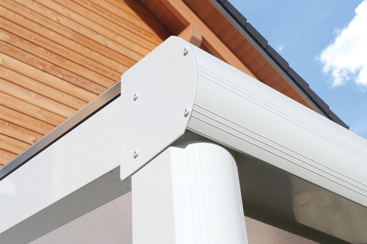 Skanholz Terrassendach »Genua«, 434 cm Breite, verschiedene Tiefe