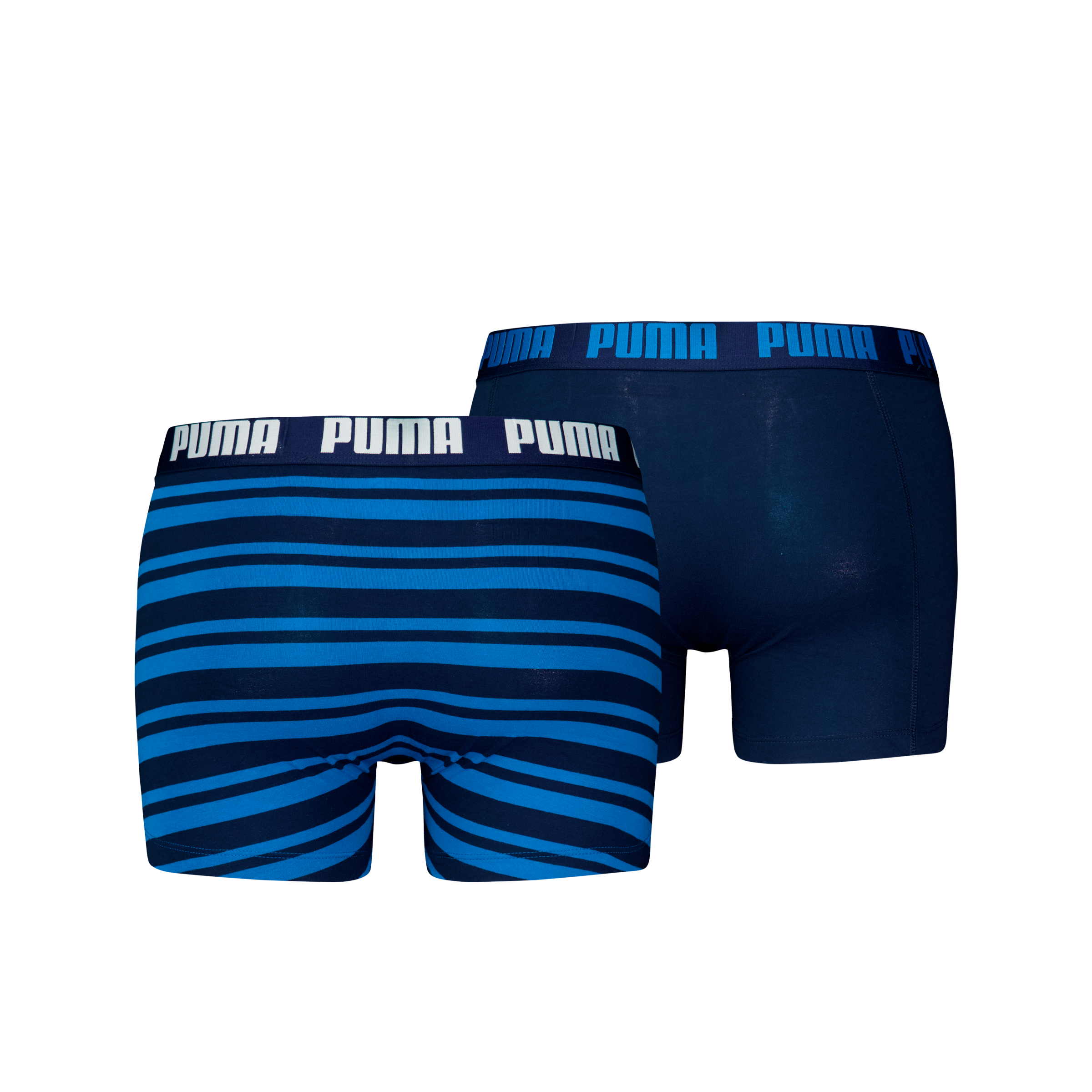 PUMA Boxershorts »PUMA MEN EVERYDAY STRIPED BOXERS 2P«, (Packung, 2er Pack), mit kontrastfarbigem Schriftzug