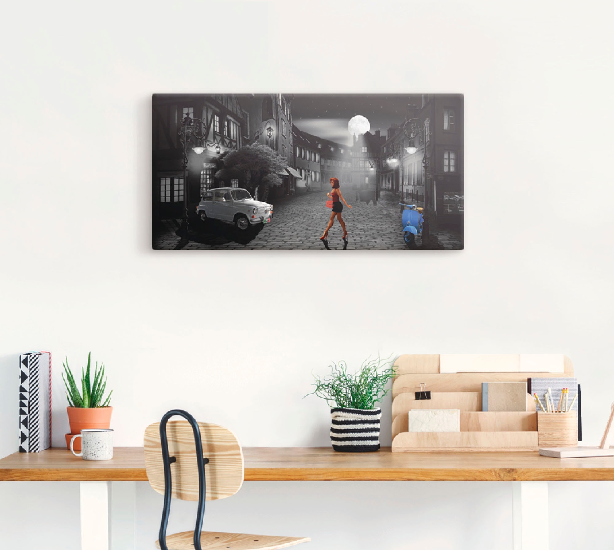 Artland Wandbild "Feierabend in bella Italia", Frau, (1 St.), als Alubild, günstig online kaufen