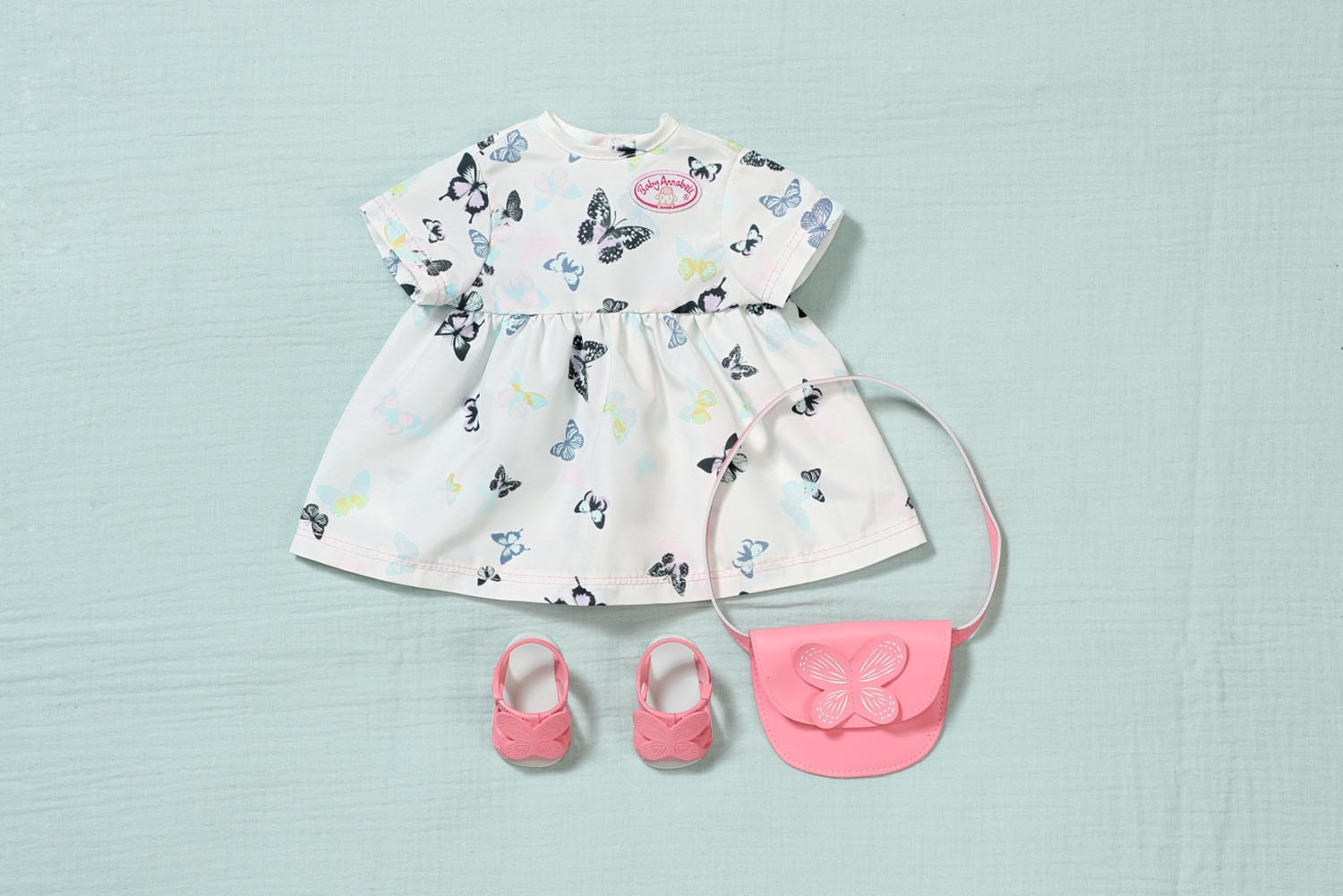 Baby Annabell Puppenkleidung »Deluxe Kleid Set, 43 cm«, mit Kleiderbügel