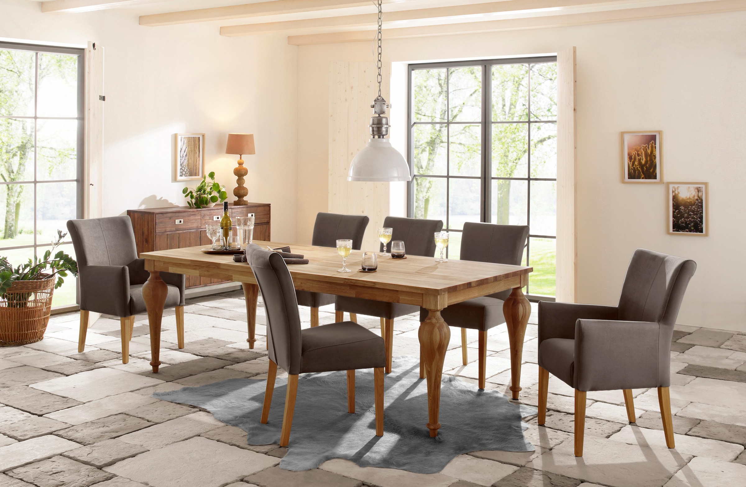 Home affaire Armlehnstuhl »King BESTSELLER!«, Luxus-Microfaser, Esszimmerstuhl mit bequemer Polsterung, Esszimmersessel mit Armlehnen